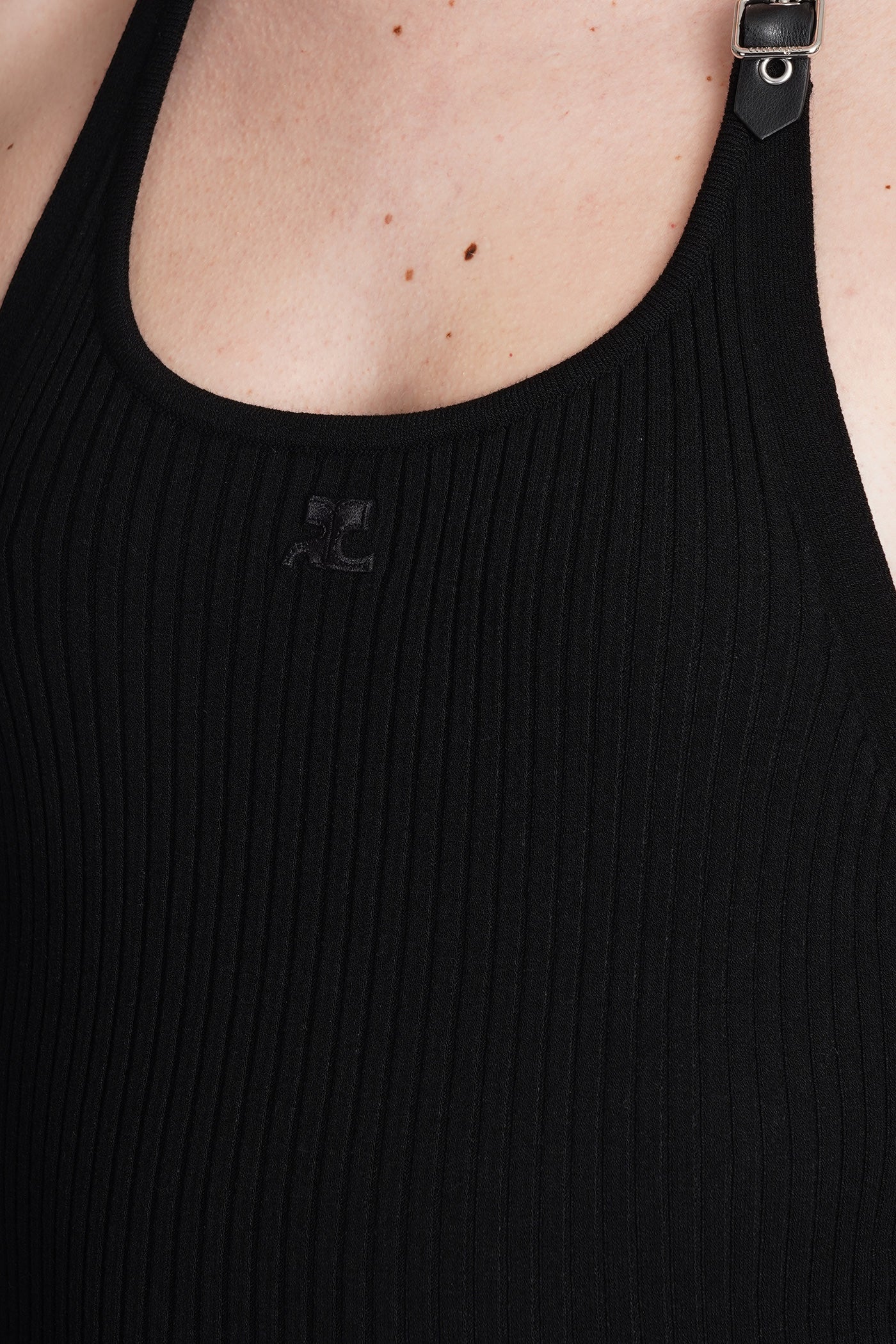 Dress woman  in black viscose - Image 5