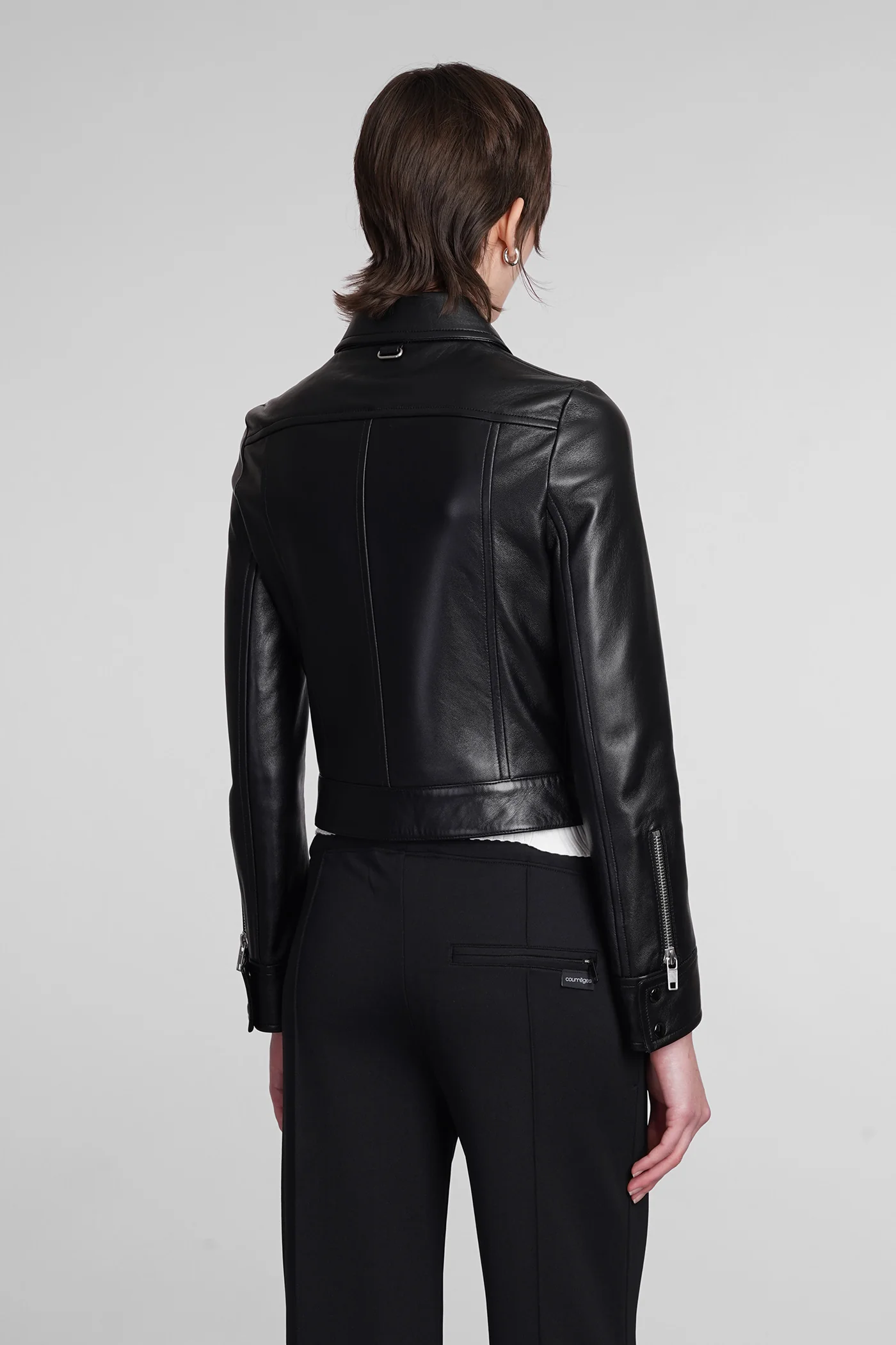Leather jacket in black leather - Image 3