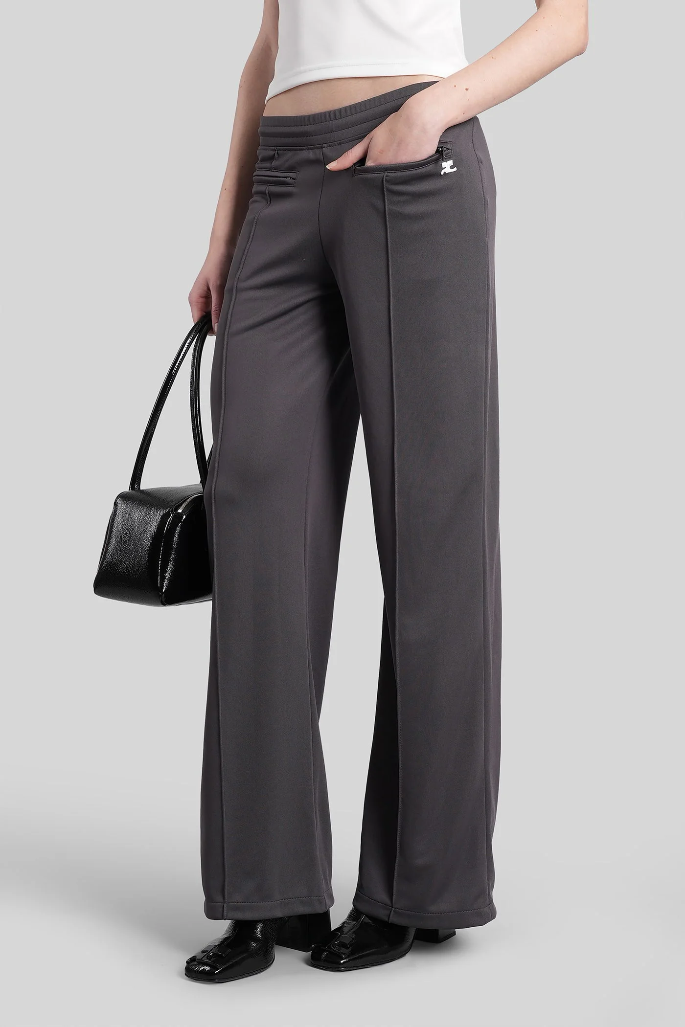 Pants in grey polyester - Image 4