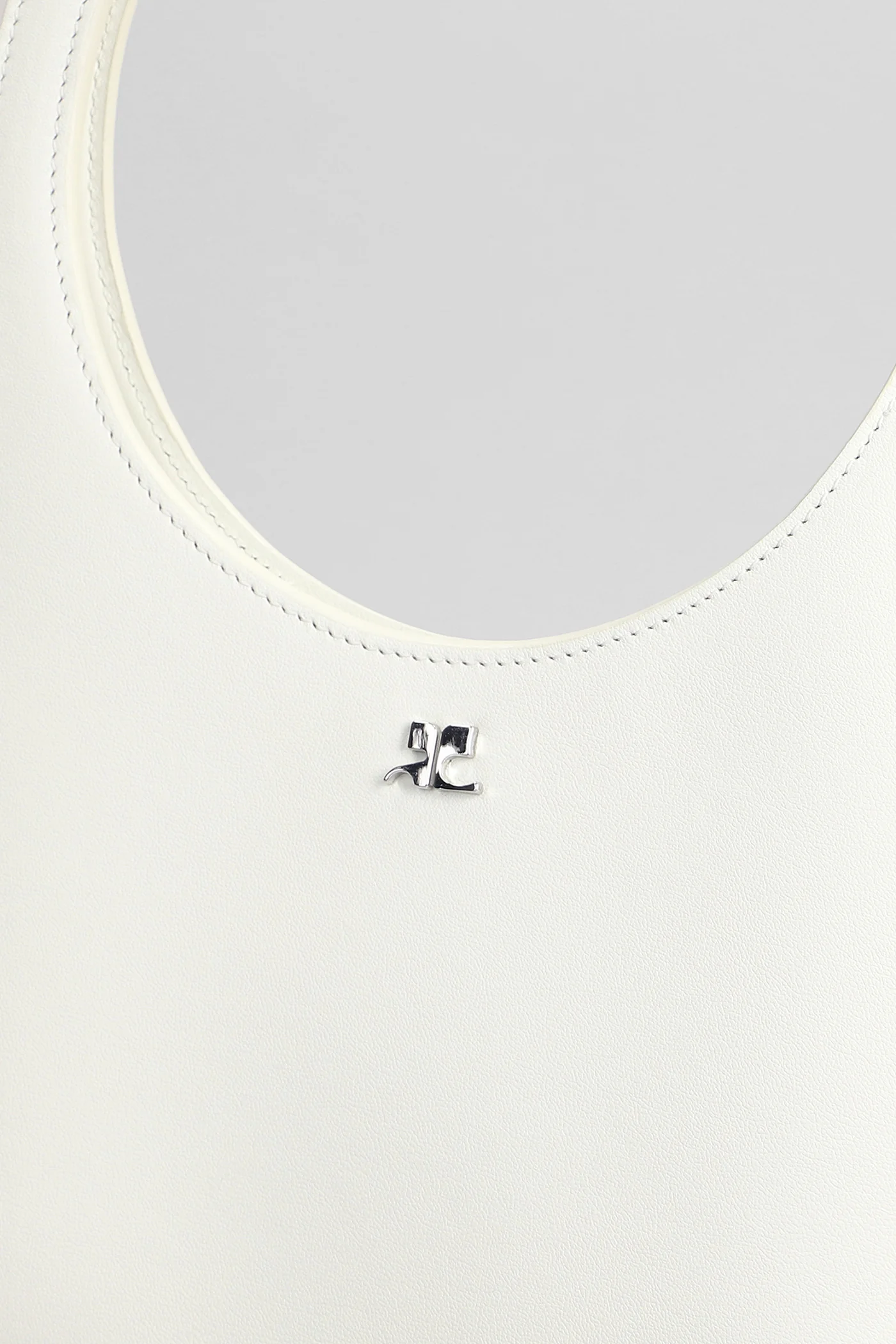Shoulder bag in white leather - Image 4