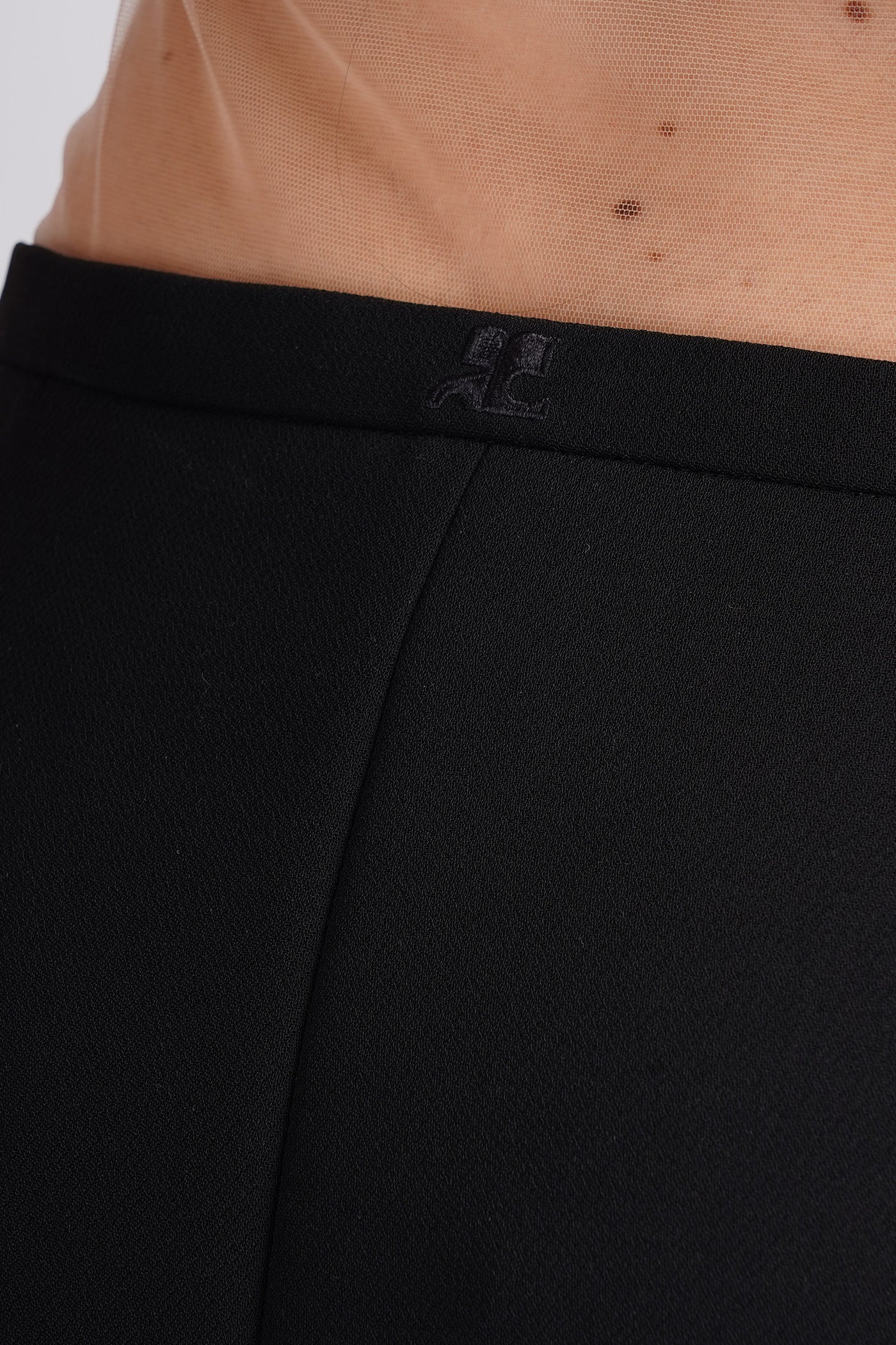 Skirt in black polyester - Image 5