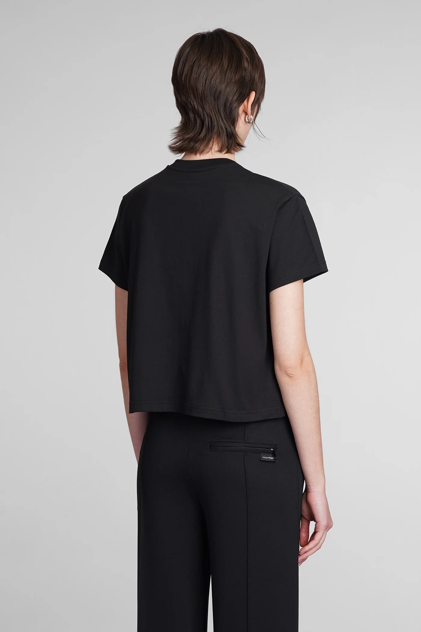 T-Shirt in black cotton - Image 3