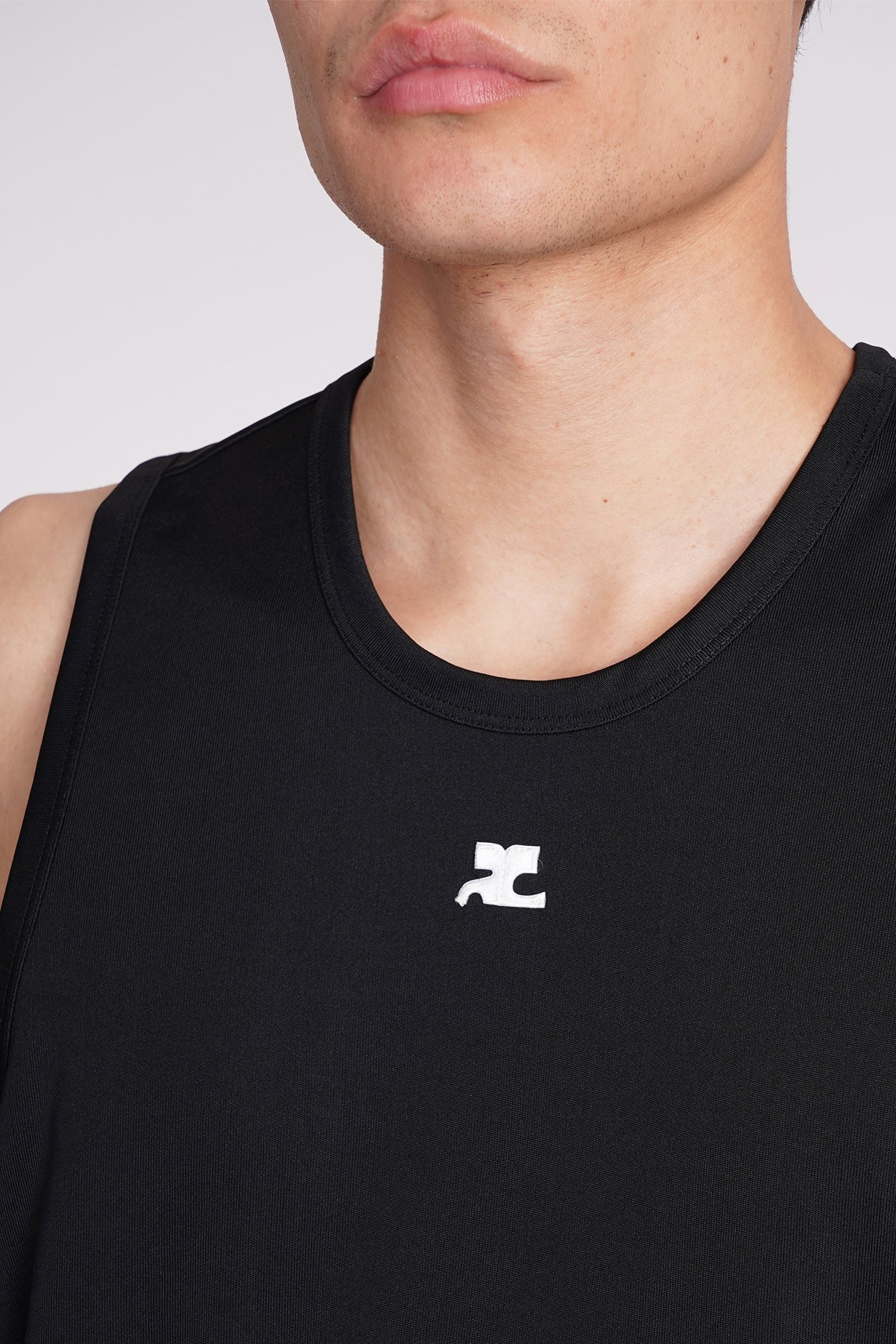 tank Top in black polyester - Image 5