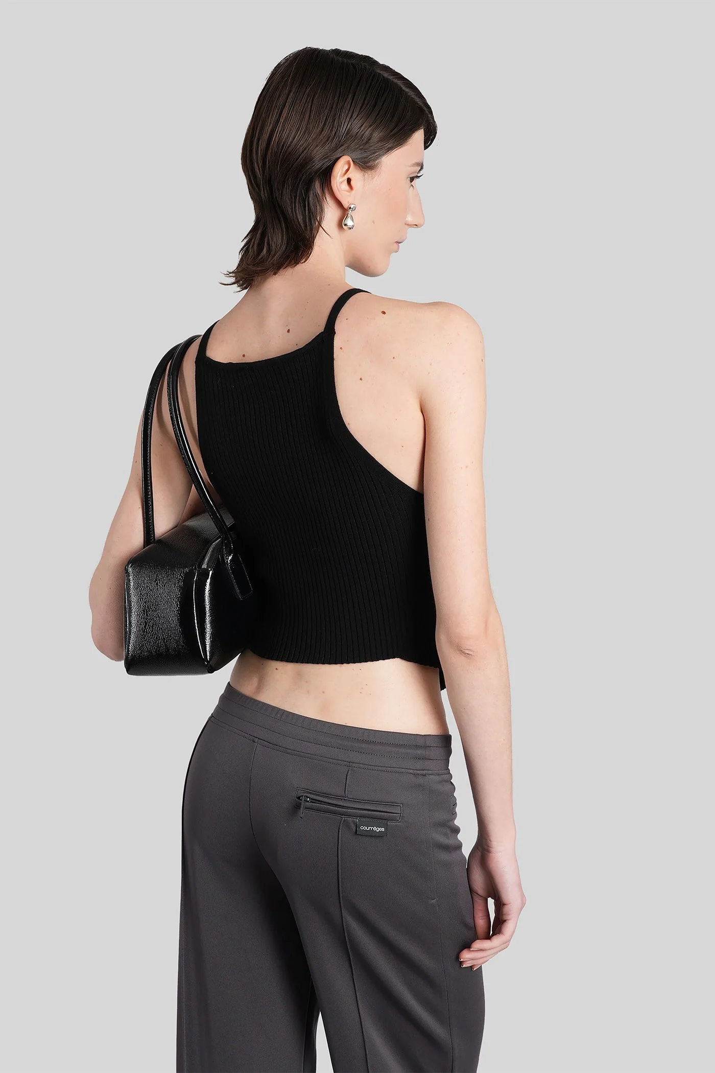 tank Top in black viscose - Image 3
