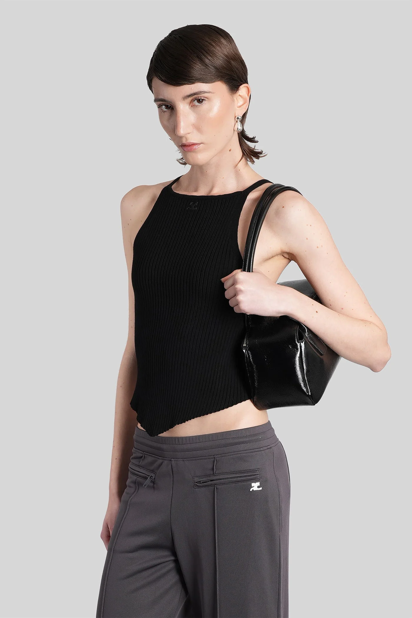 tank Top in black viscose - Image 4