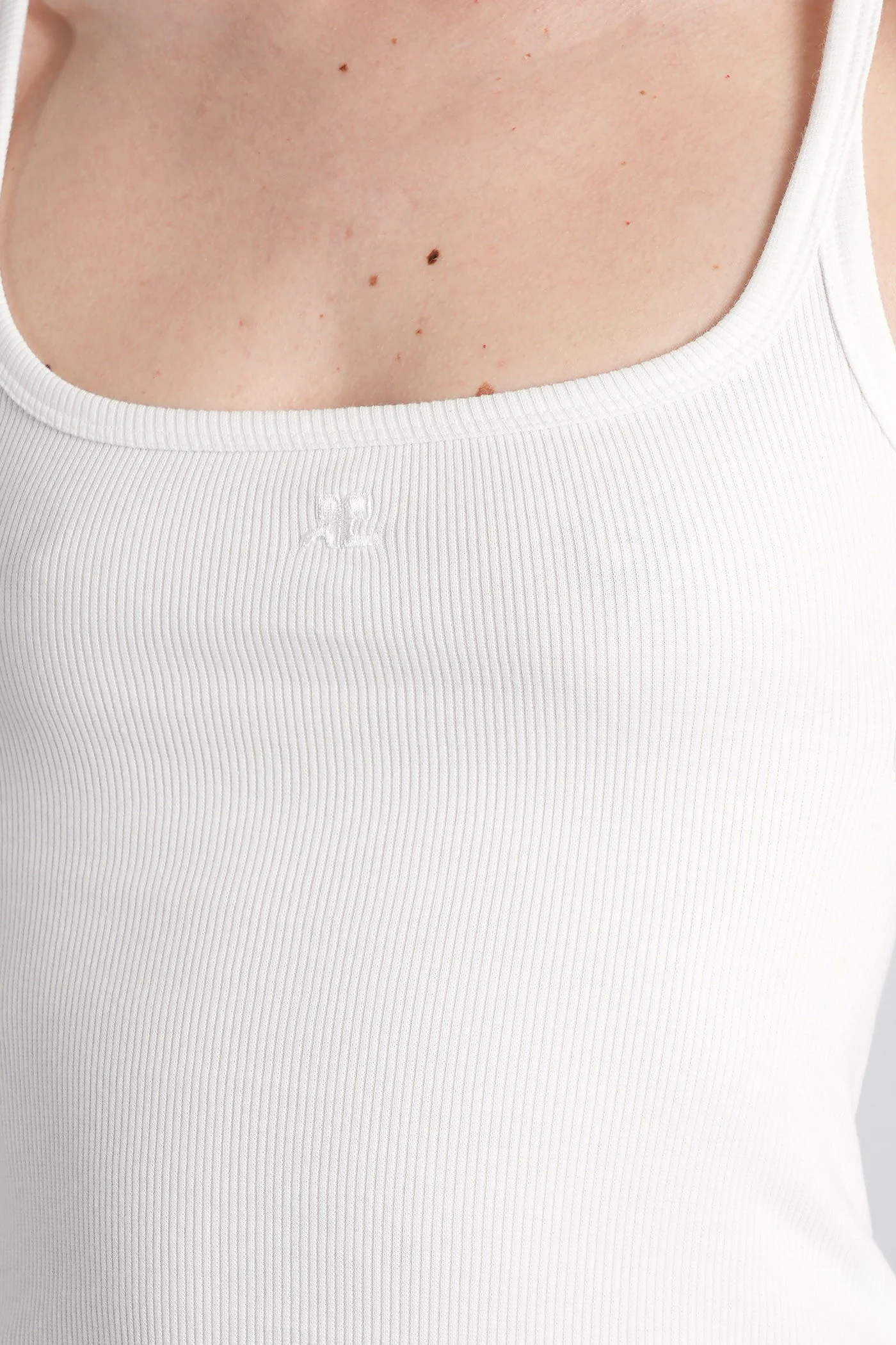 tank Top in white cotton - Image 5