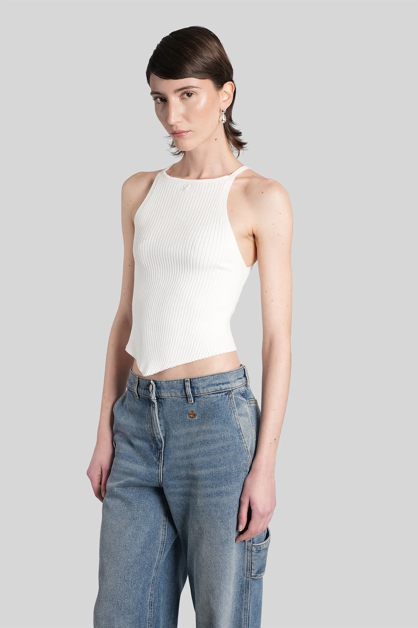 tank Top in white viscose - Image 4