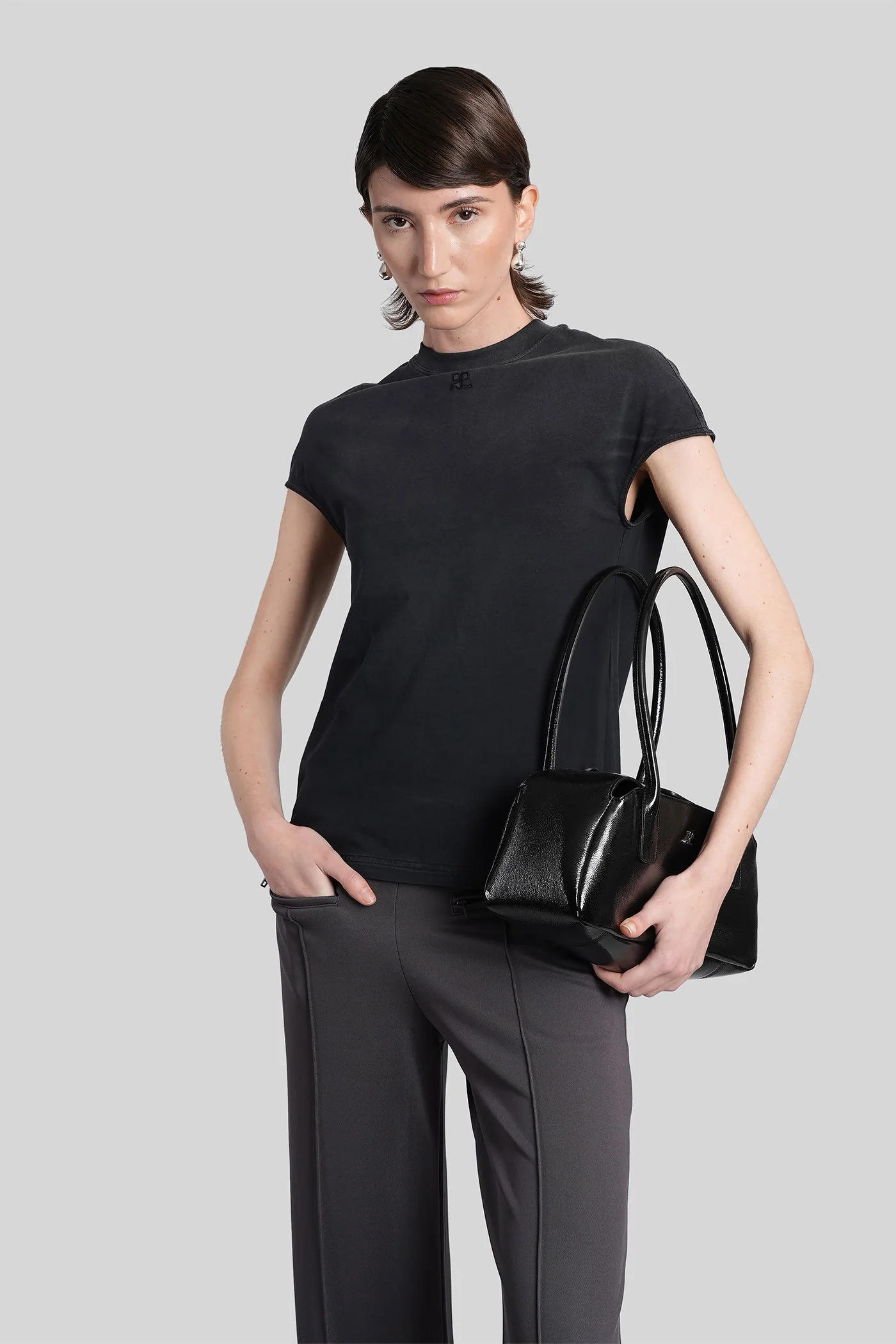 Topwear in black cotton - Image 2