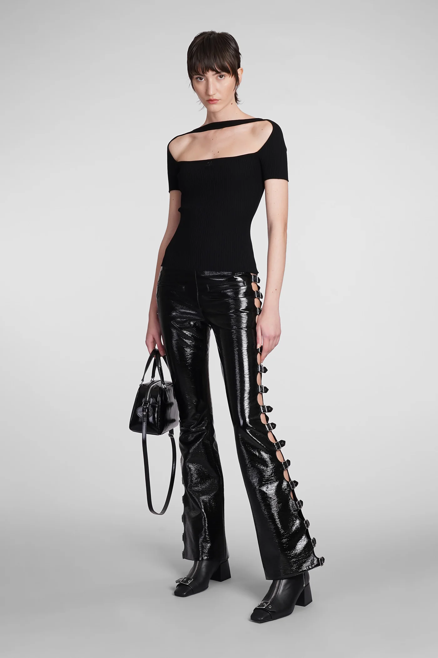 Topwear in black viscose - Image 2