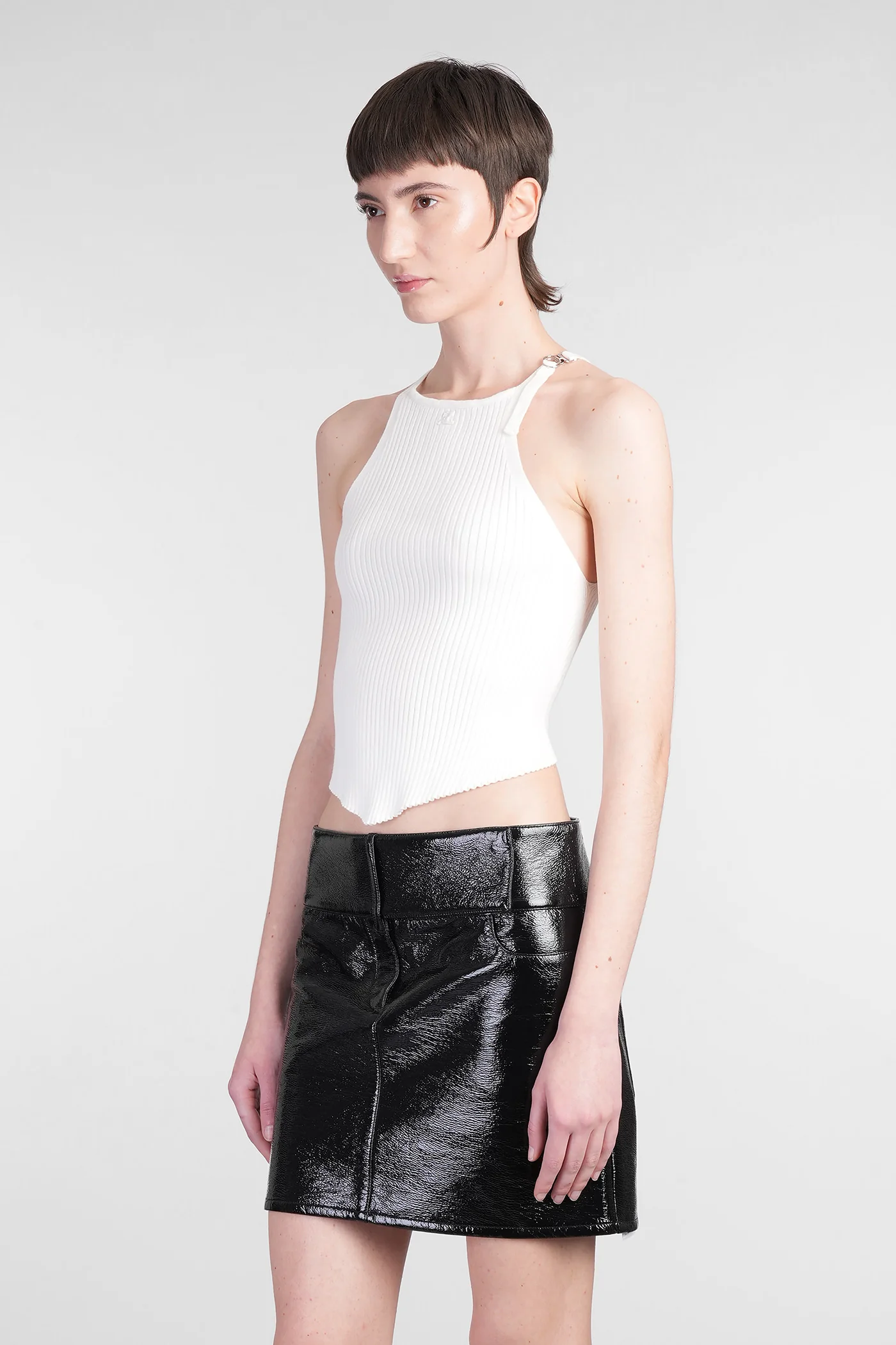 Topwear in white viscose - Image 4