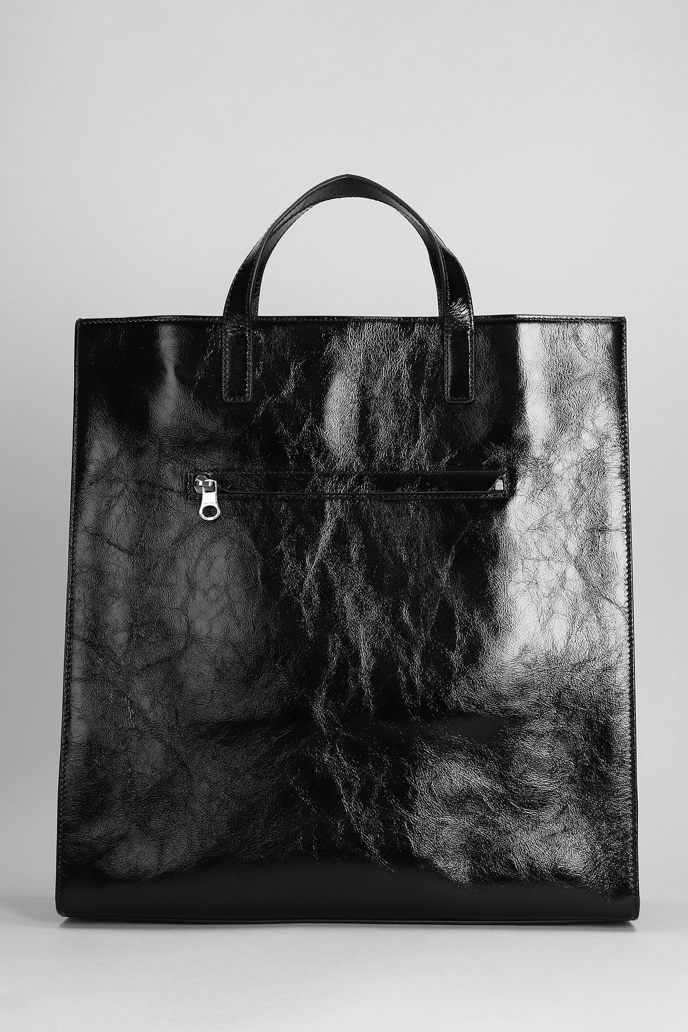 Tote in black patent leather - Image 3