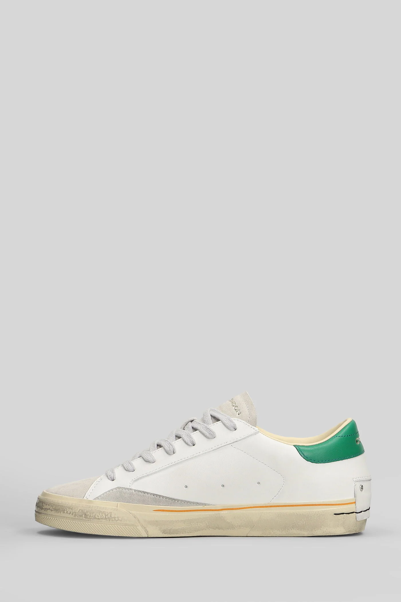 Distressed Lo Sneakers in white leather - Image 3
