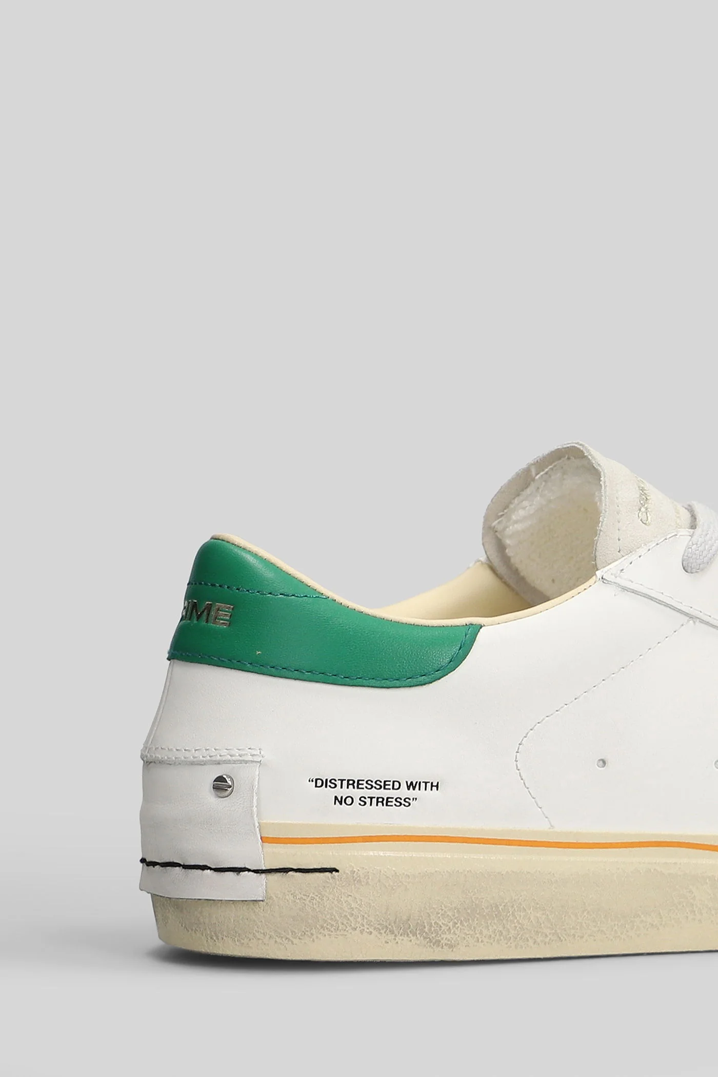 Distressed Lo Sneakers in white leather - Image 5
