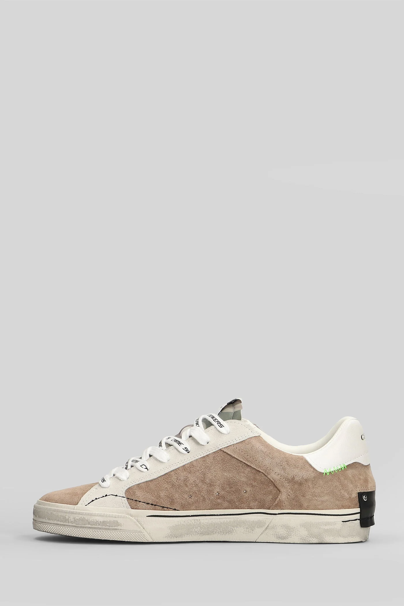 Distressed Sneakers in leather color suede - Image 3