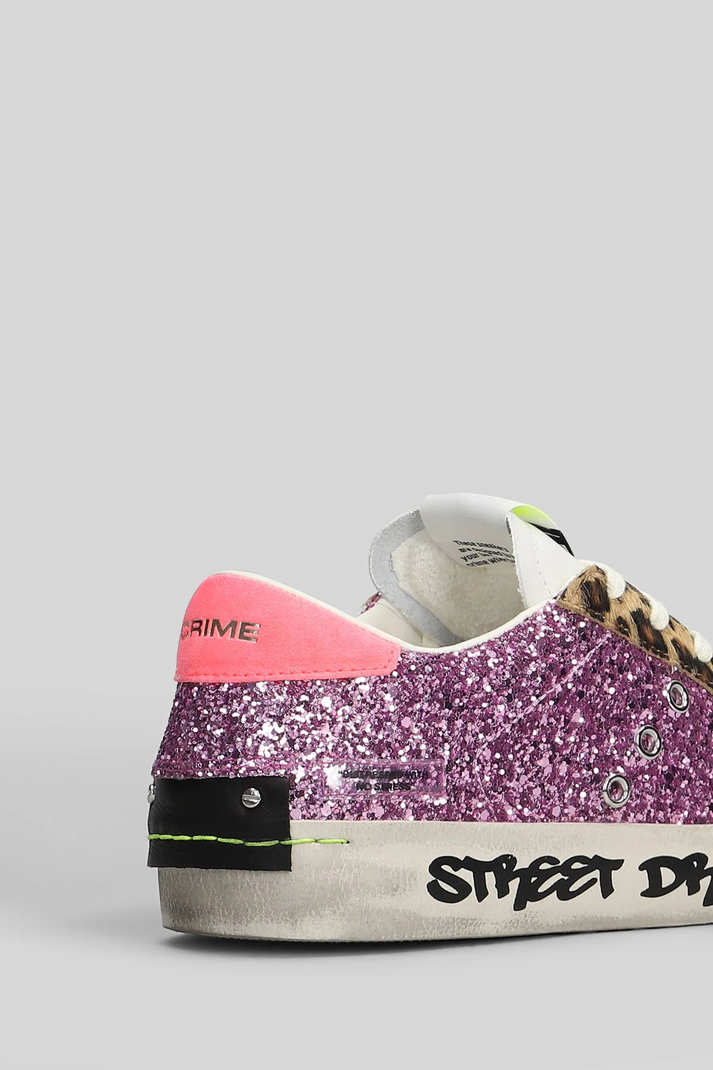 Distressed Sneakers in white glitter - Image 5