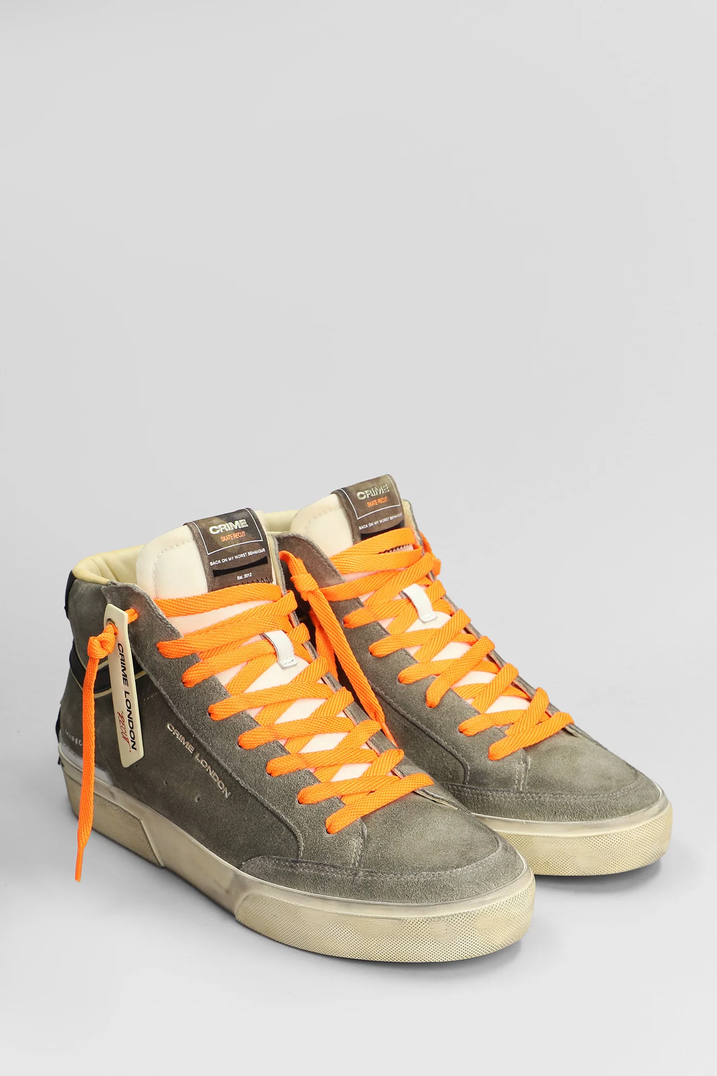 Recut High Sneakers in green suede - Image 2