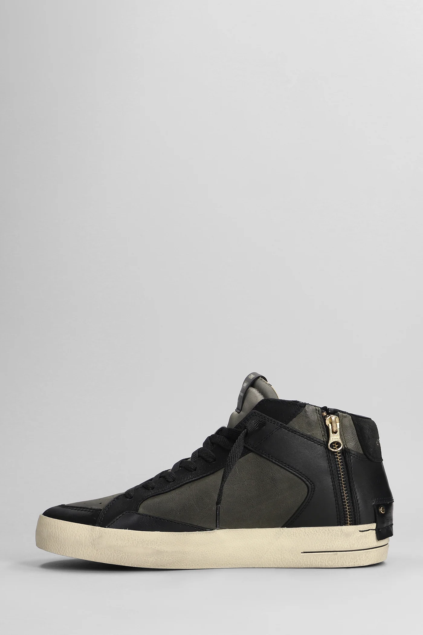 Sk8 Deluxe Mid Sneakers in black leather - Image 3
