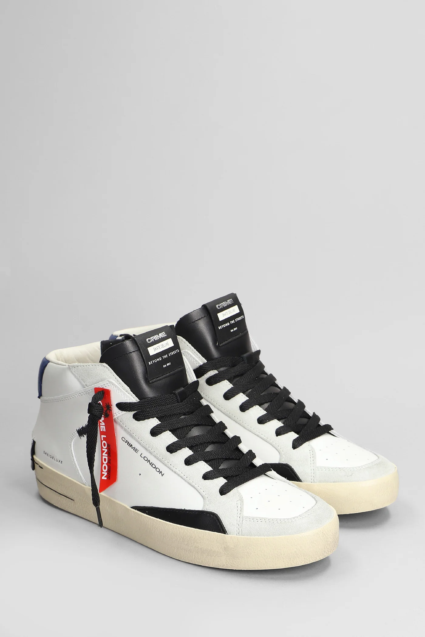 Sk8 Deluxe Mid Sneakers in white leather - Image 2
