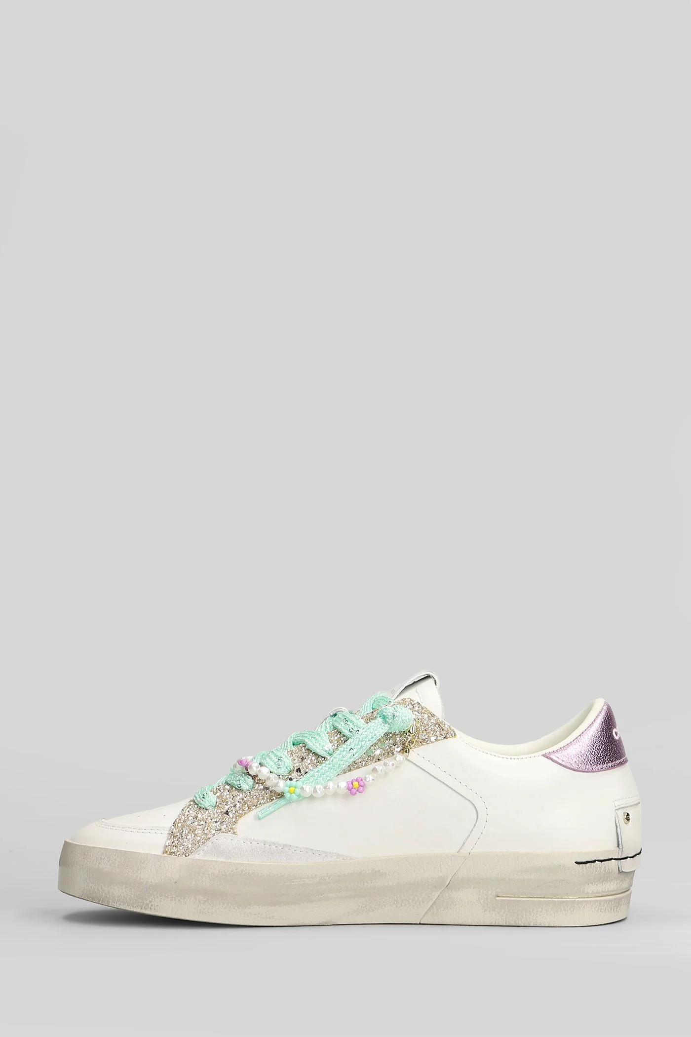 Sk8  Deluxe Sneakers in white leather - Image 3