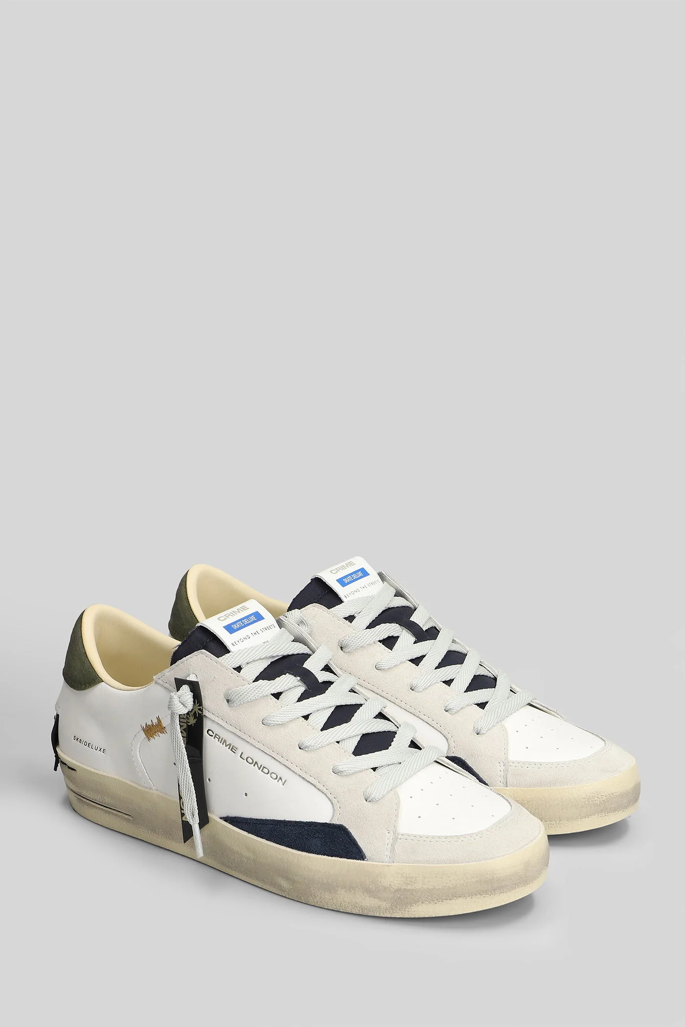 Sk8 Deluxe Sneakers in white leather - Image 2