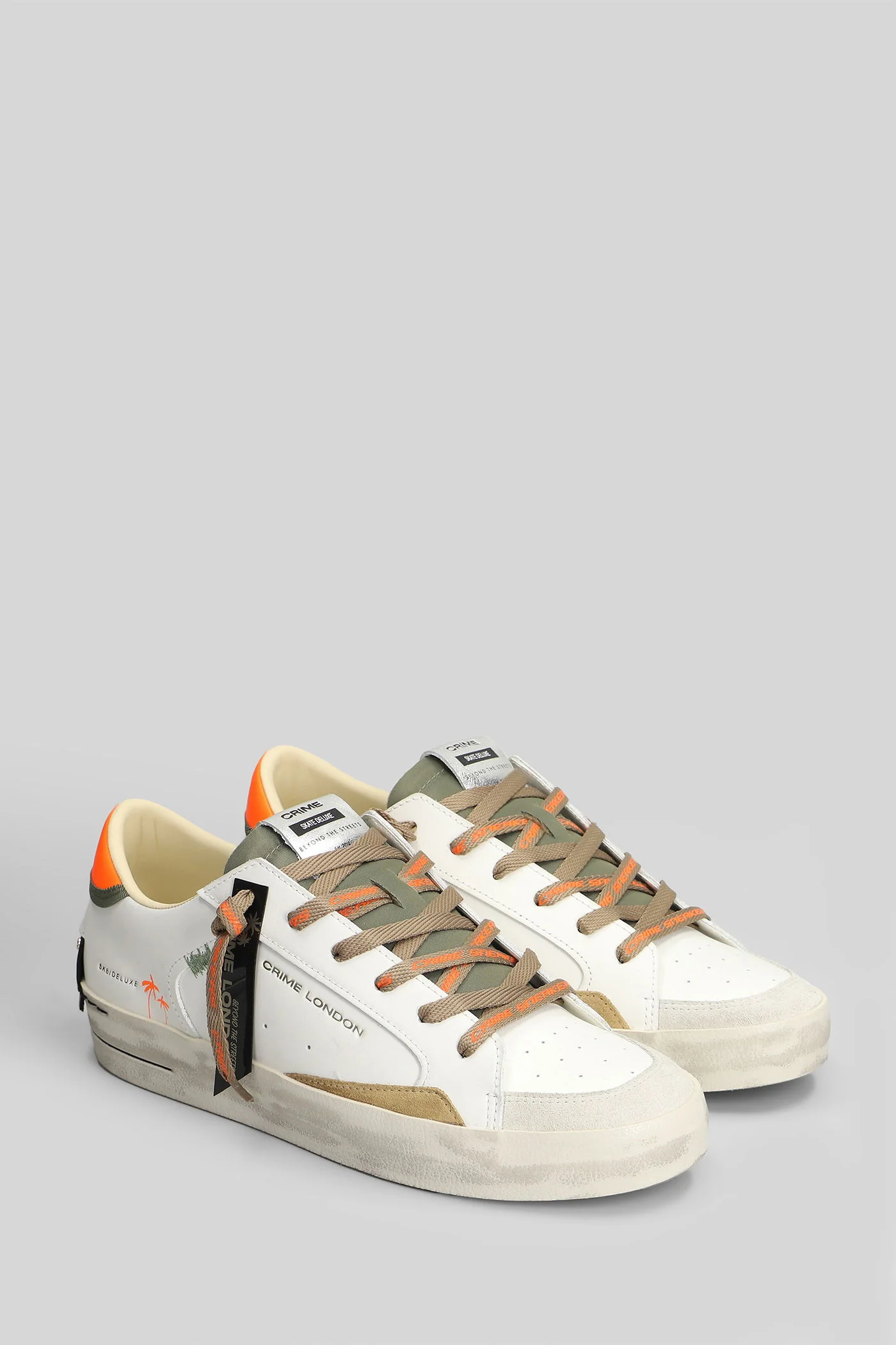 Sk8 Deluxe Sneakers in white leather - Image 2