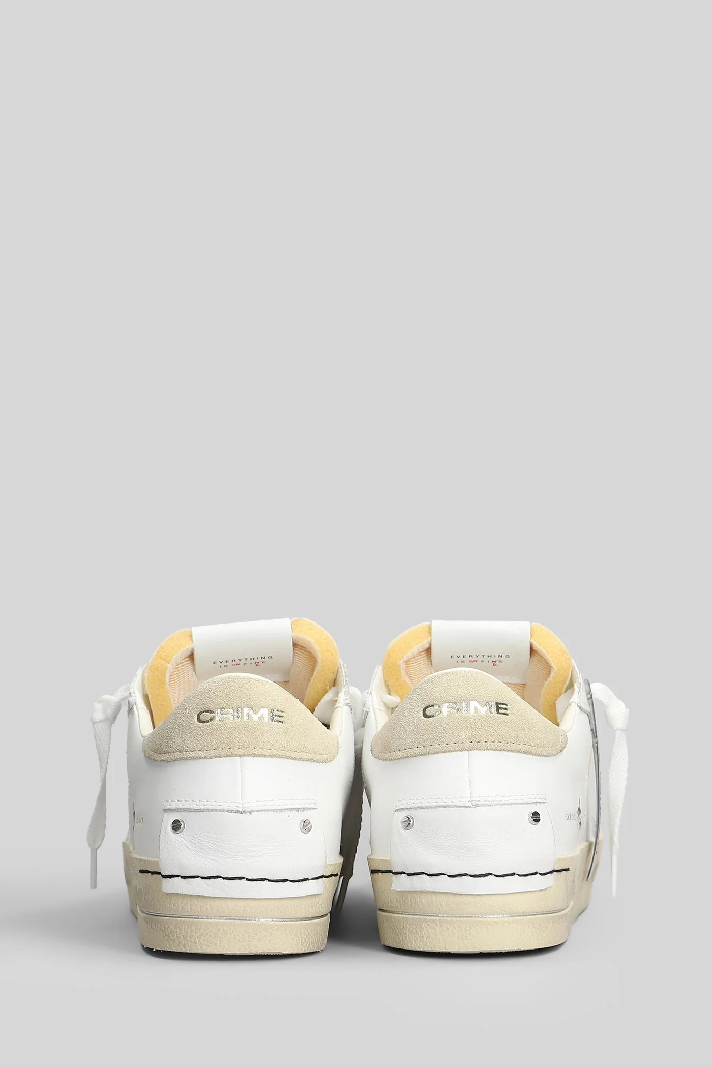 Sk8 Deluxe Sneakers in white leather - Image 4