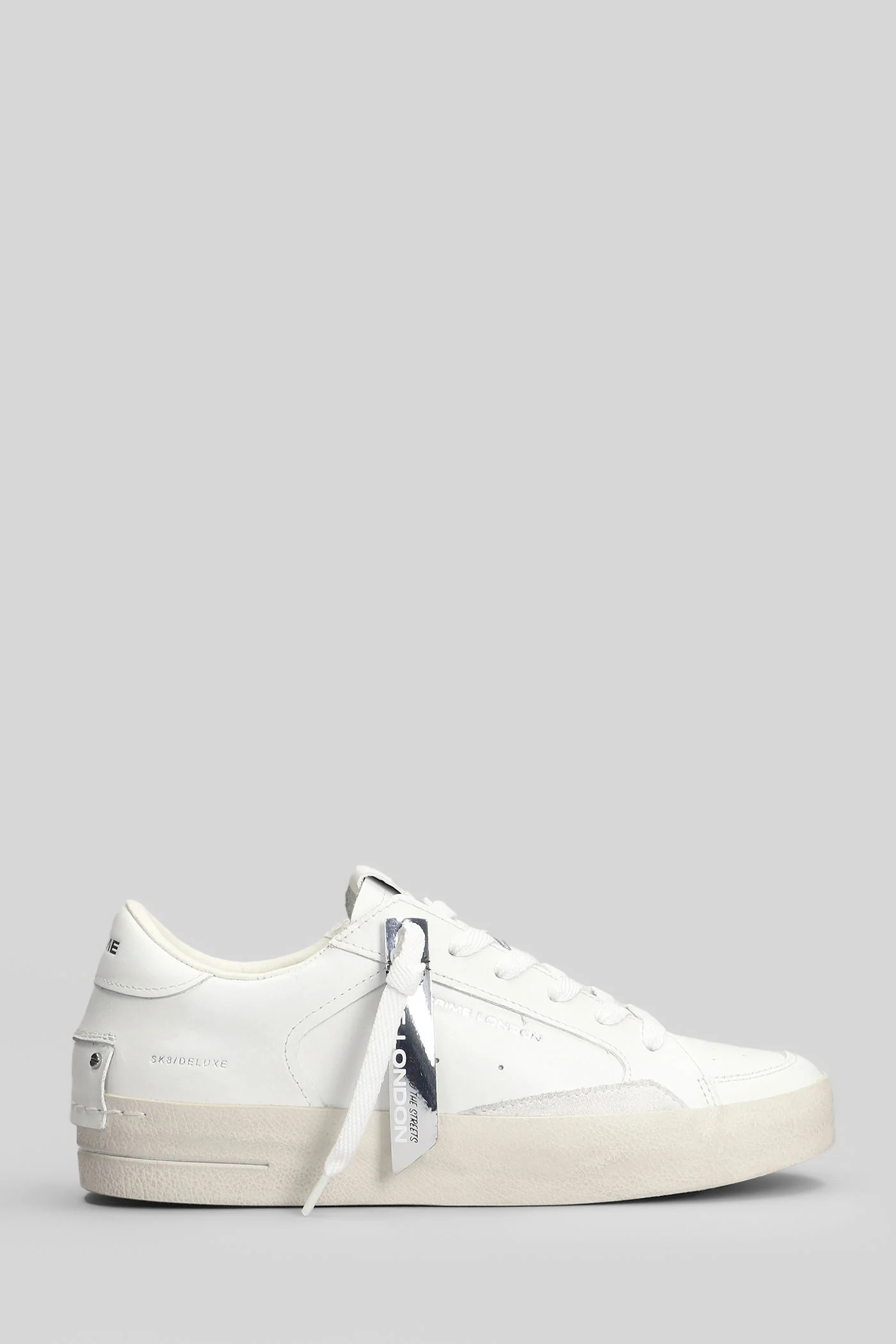 Sk8 Deluxe Sneakers in white leather