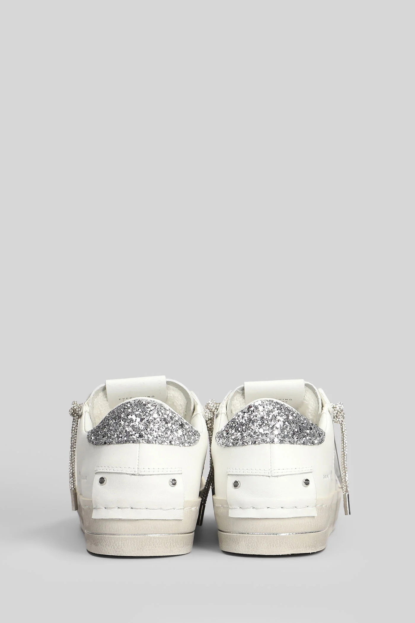 Sk8 Deluxe Sneakers in white leather - Image 4
