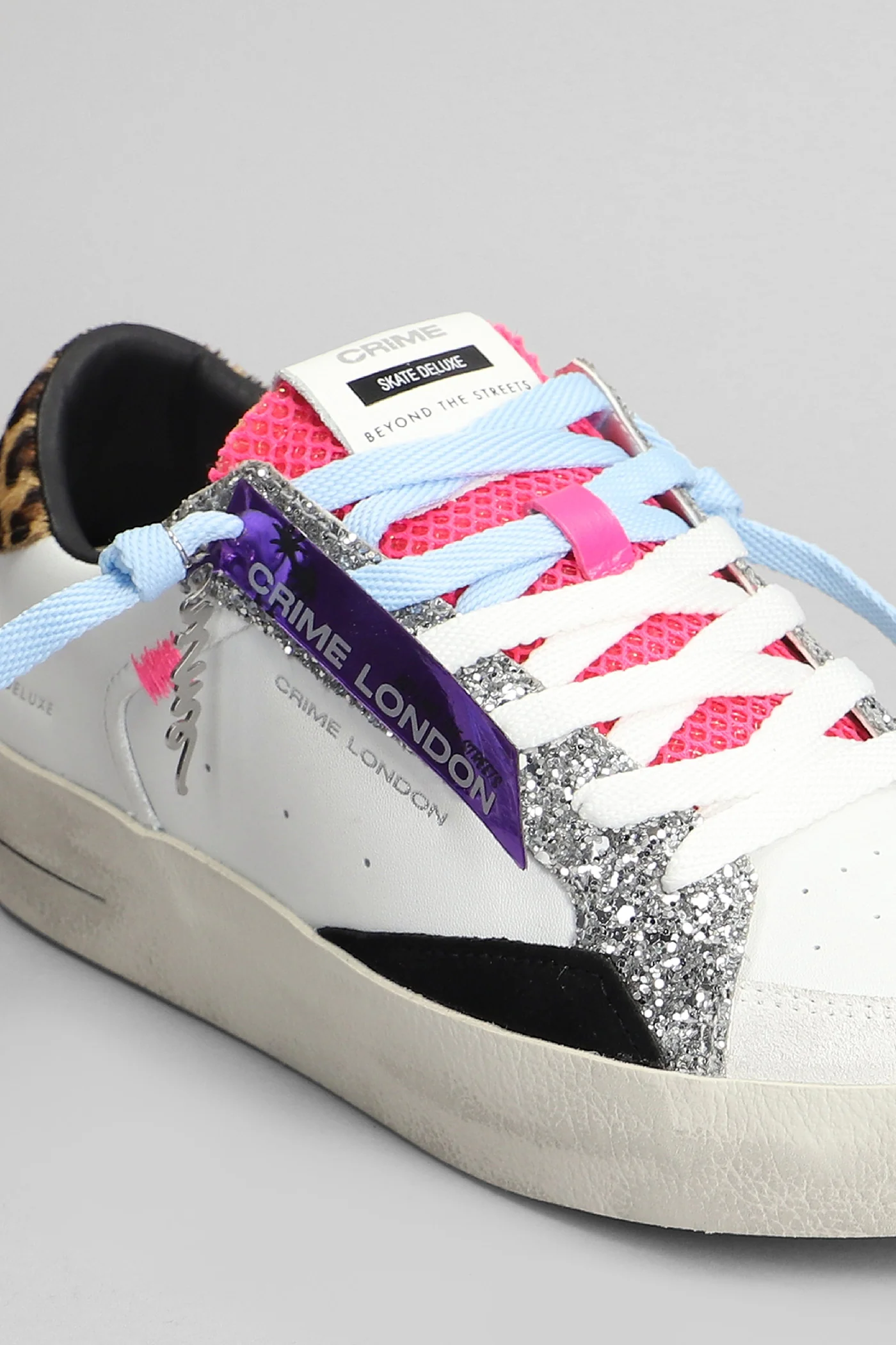 Sk8 Deluxe Sneakers in white leather - Image 5