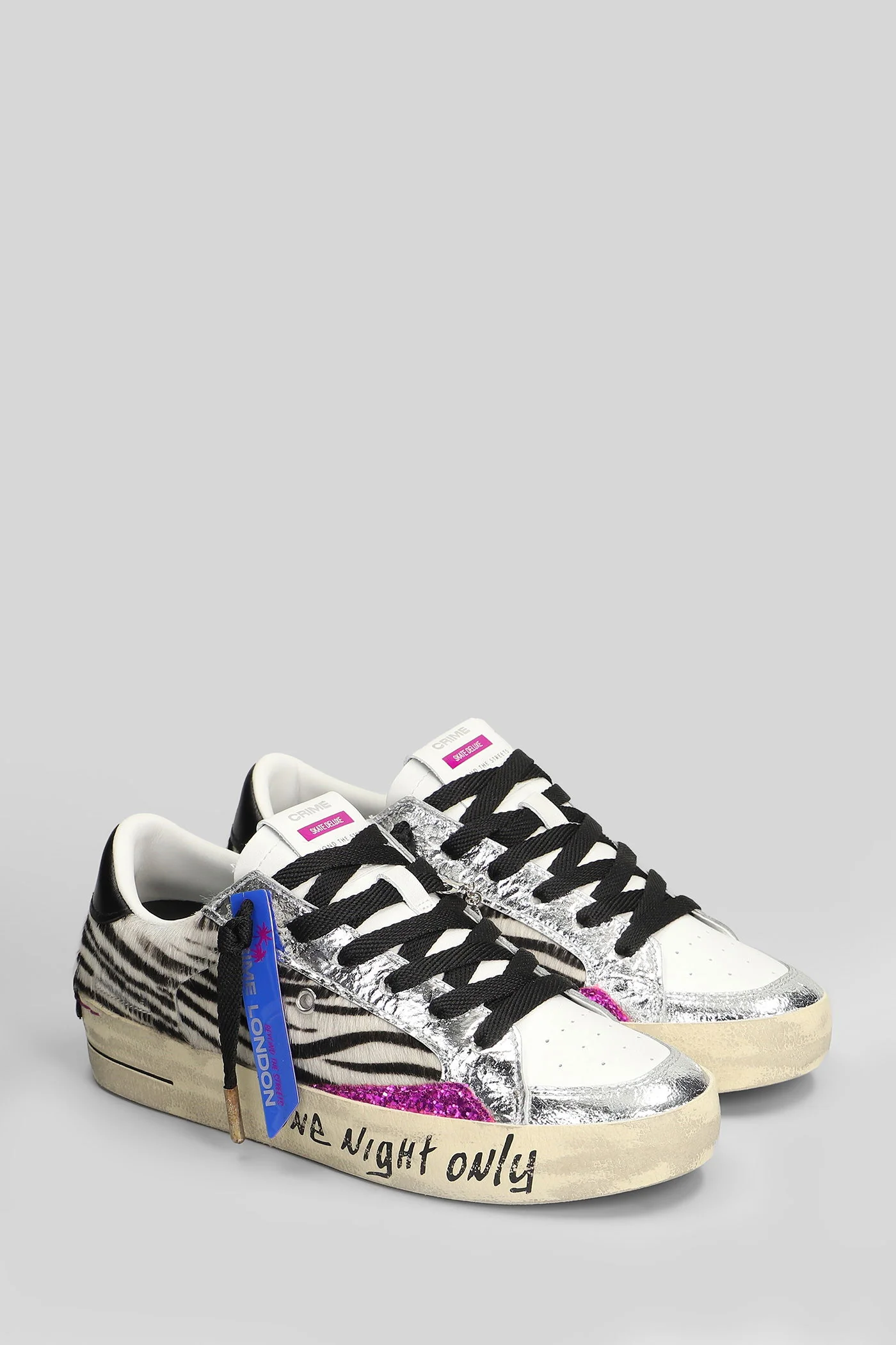 Sk8 Deluxe Sneakers in white pony skin - Image 2