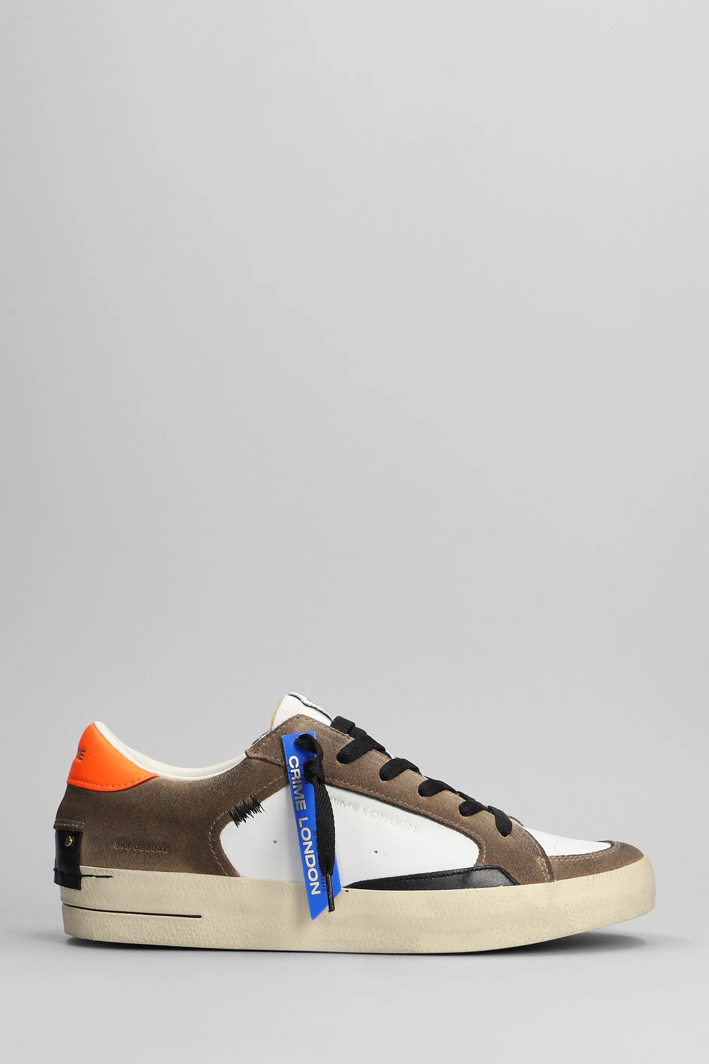 Sk8 Deluxe Sneakers in white suede and leather