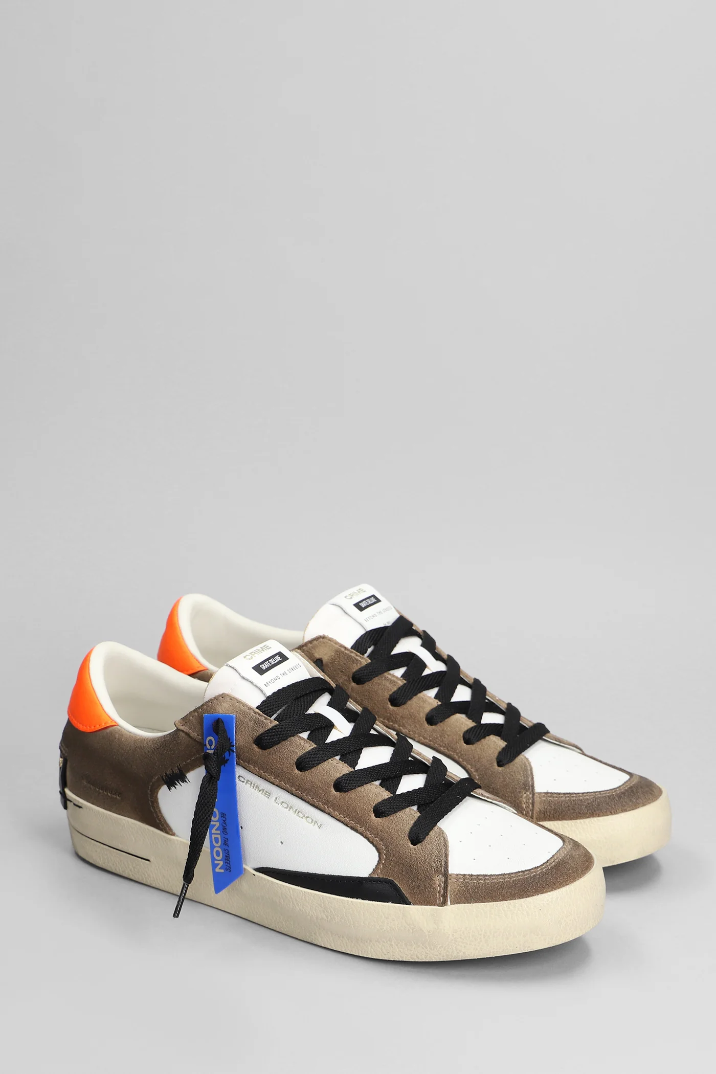Sk8 Deluxe Sneakers in white suede and leather - Image 2
