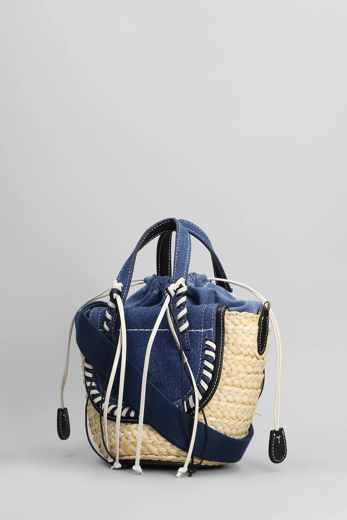 Habanera mini Tote in beige raffia - Image 2