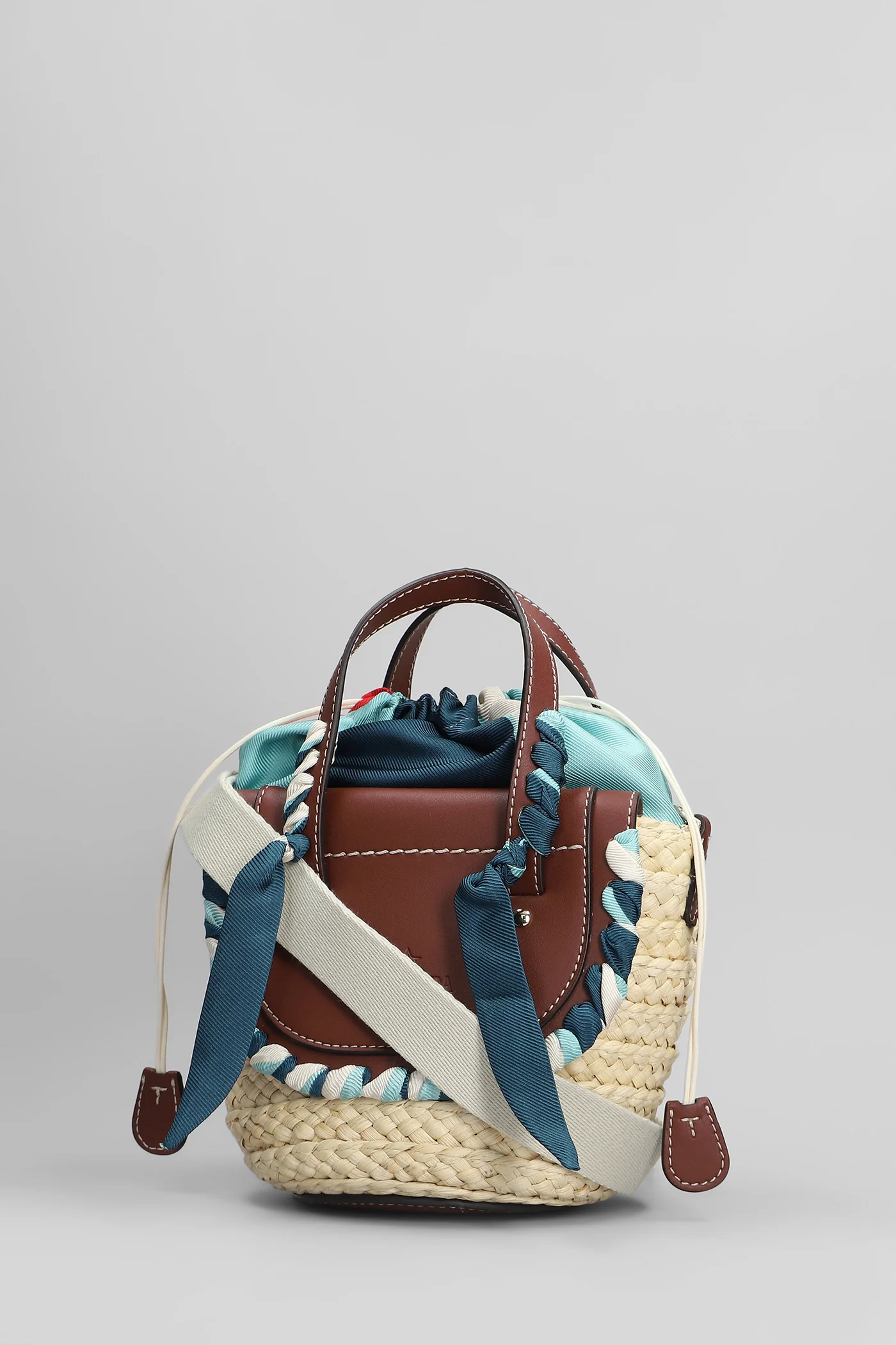 Habanera mini Tote in beige raffia - Image 2