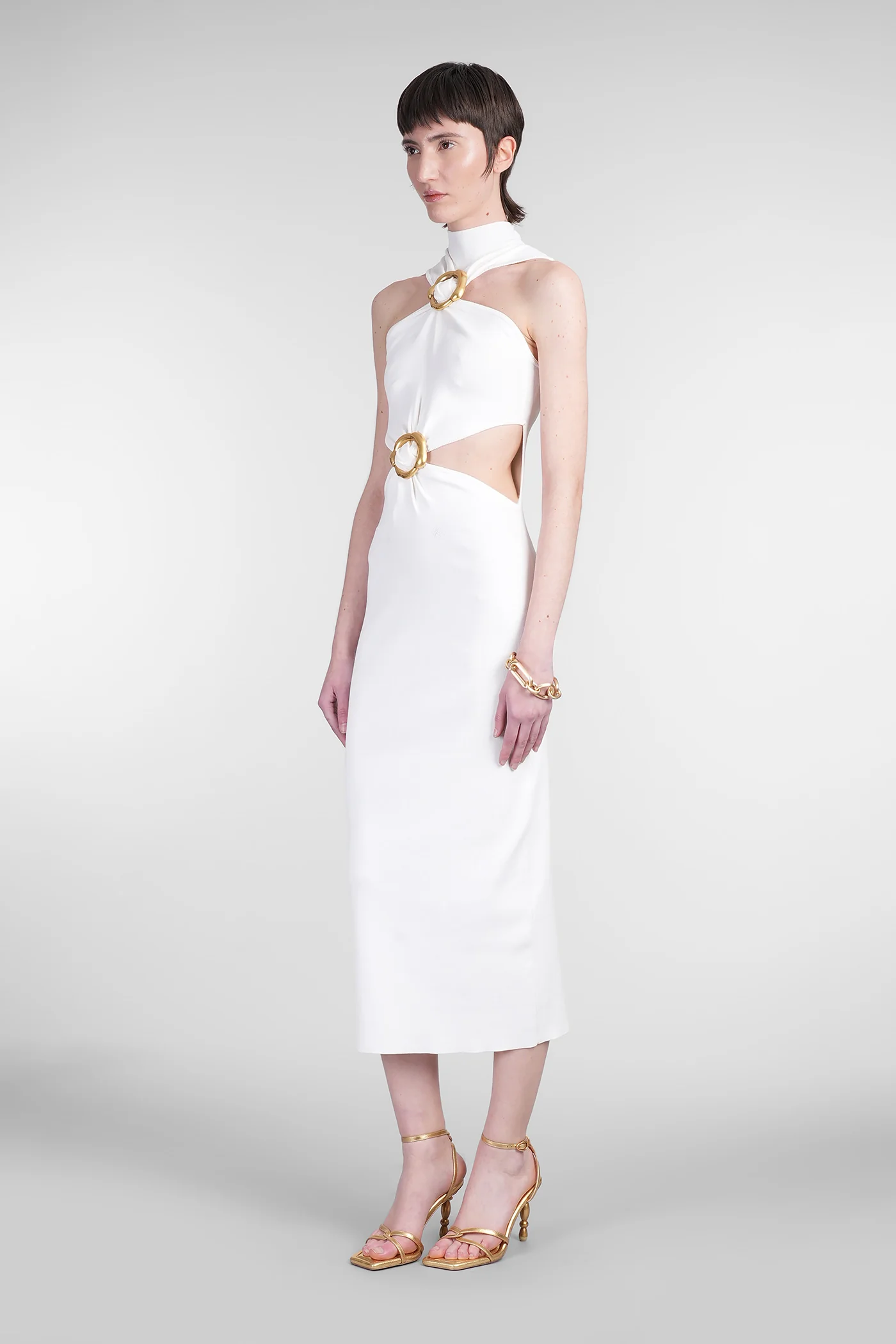 Ambar Long dress in white viscose - Image 4