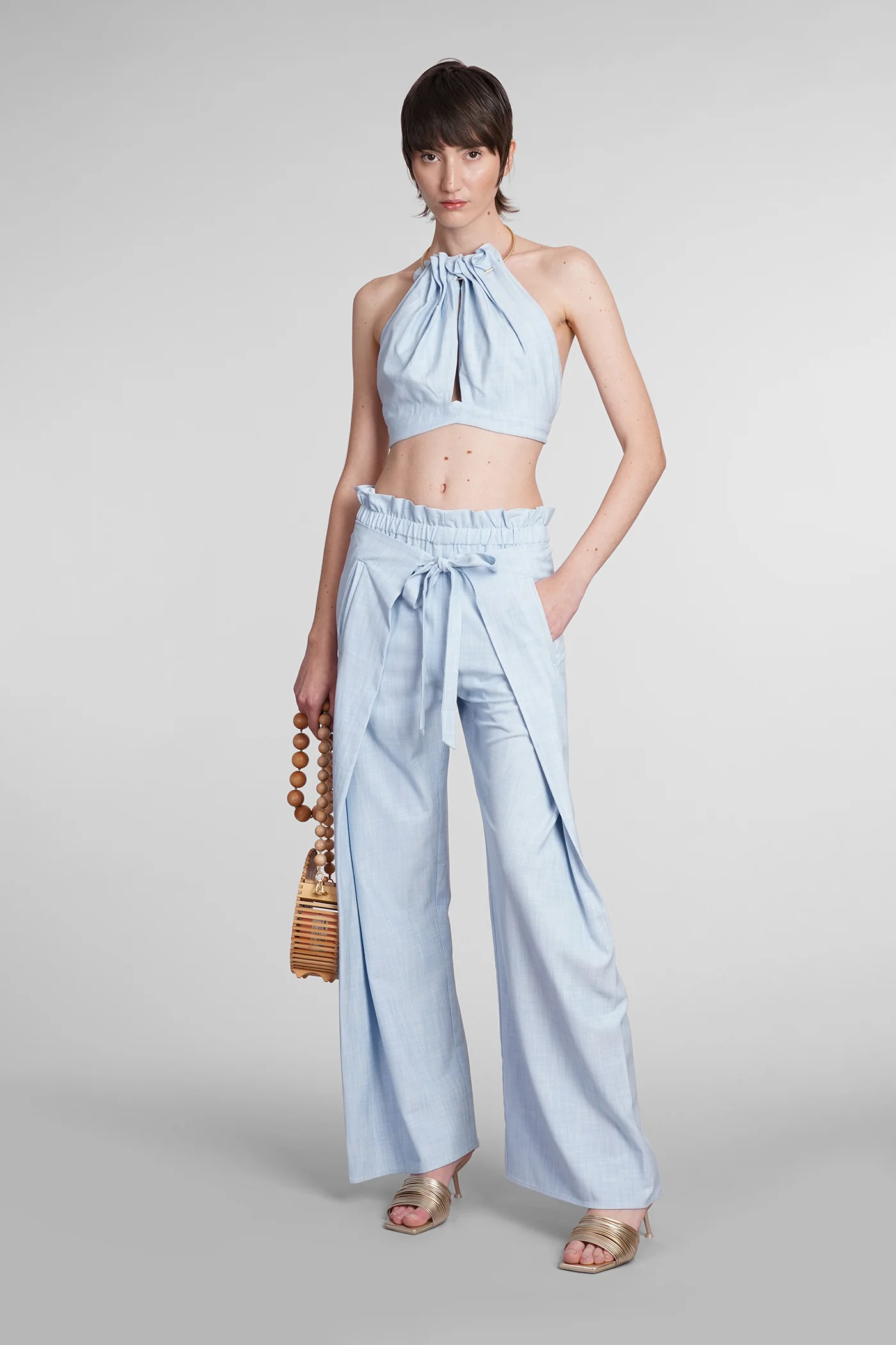 Anahita Topwear in cyan polyester - Image 2