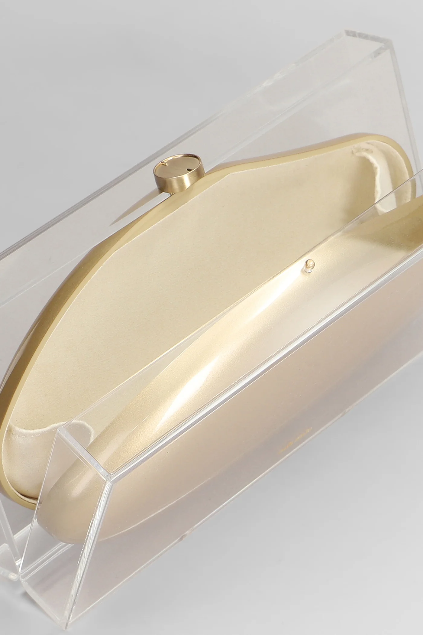 Annika Clutch in platinum acrylic - Image 4
