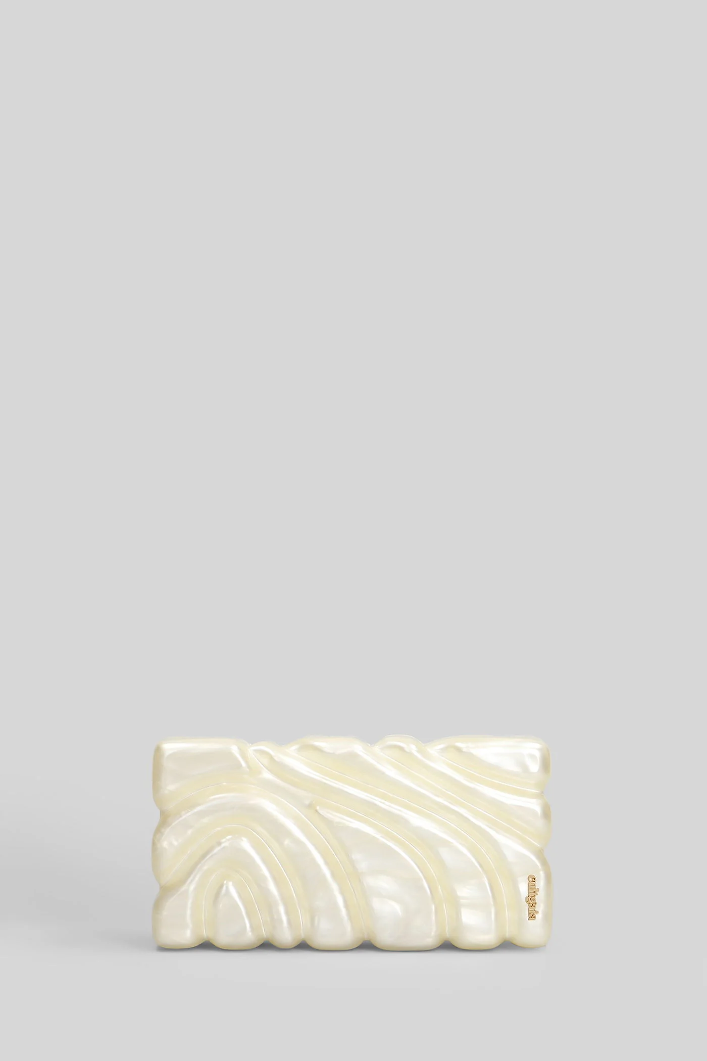 Aura Clutch in beige acrylic - Image 13