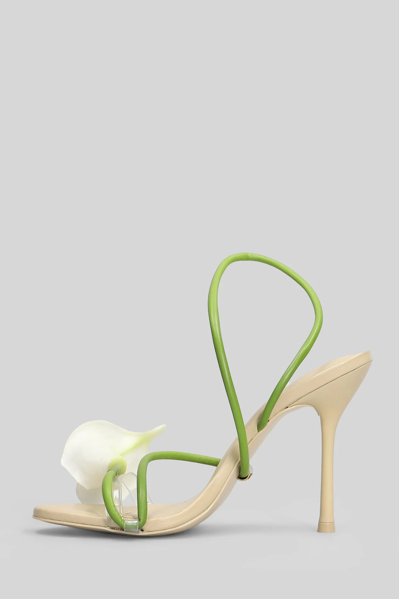 Cassidy Sandals in beige leather - Image 3