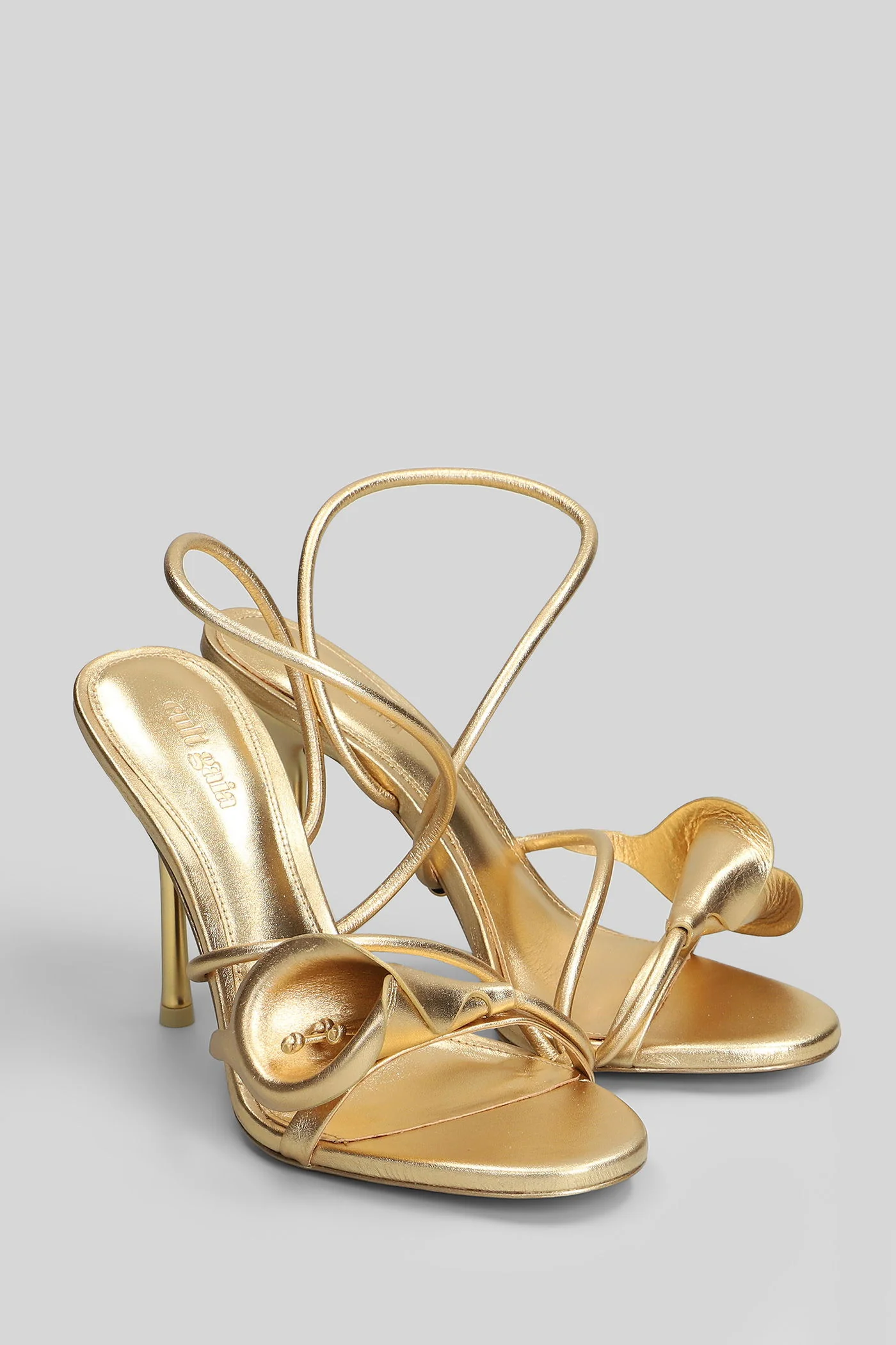 Cassidy Sandals in gold leather - Image 2