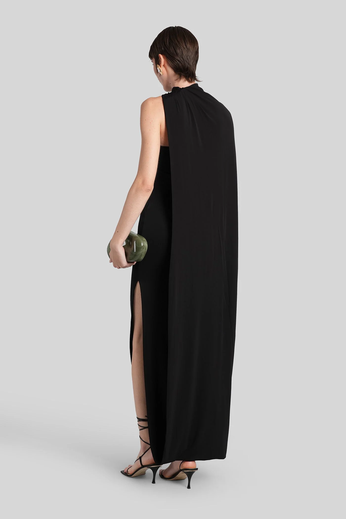 Corsica Long dress in black viscose - Image 3