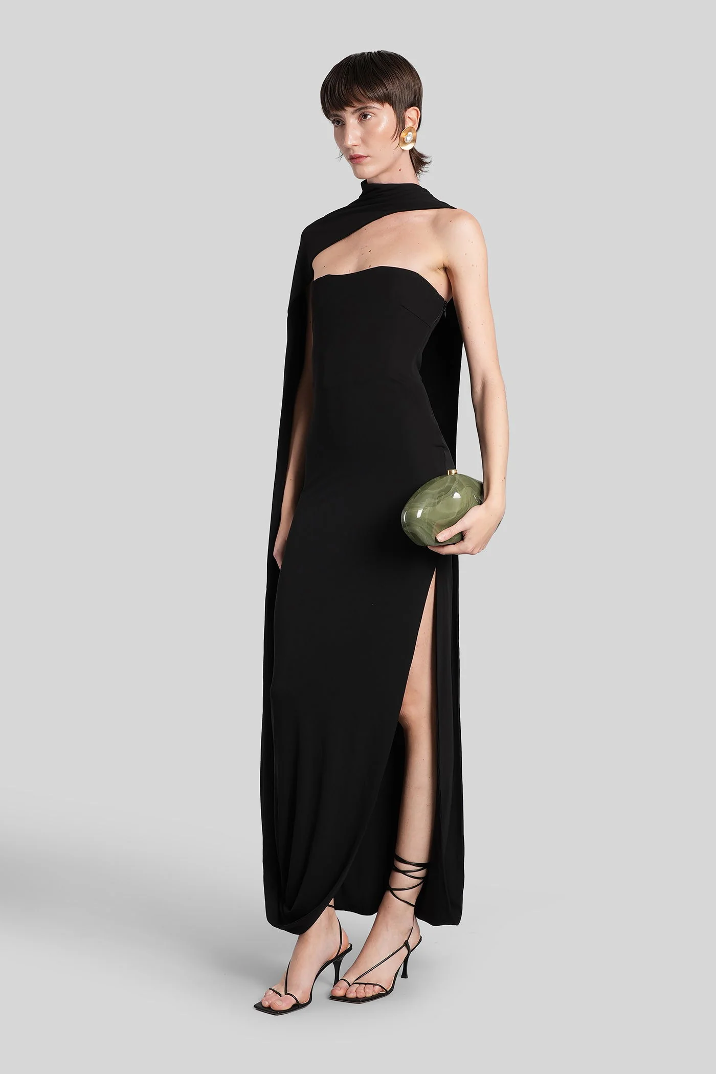 Corsica Long dress in black viscose - Image 4