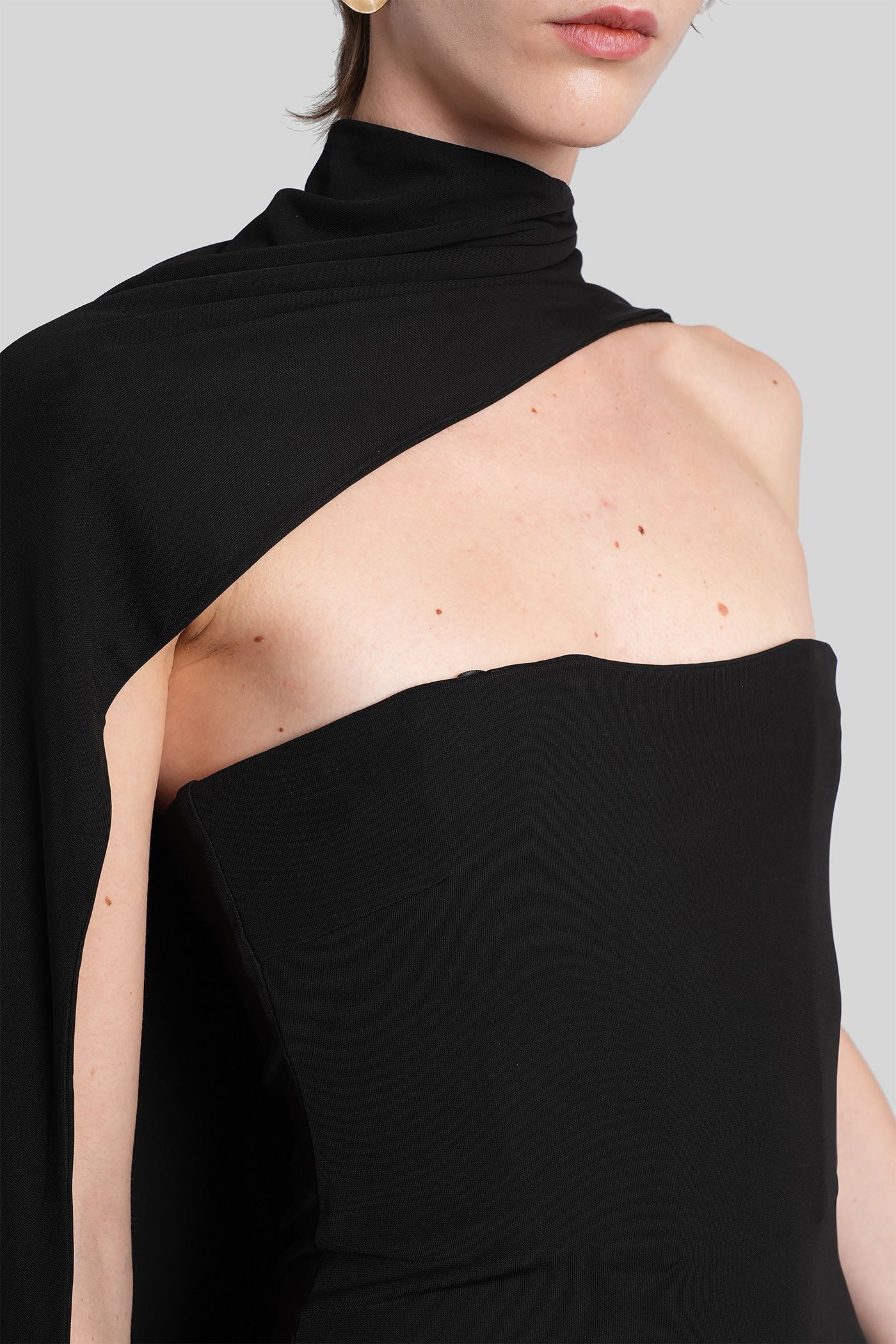 Corsica Long dress in black viscose - Image 5