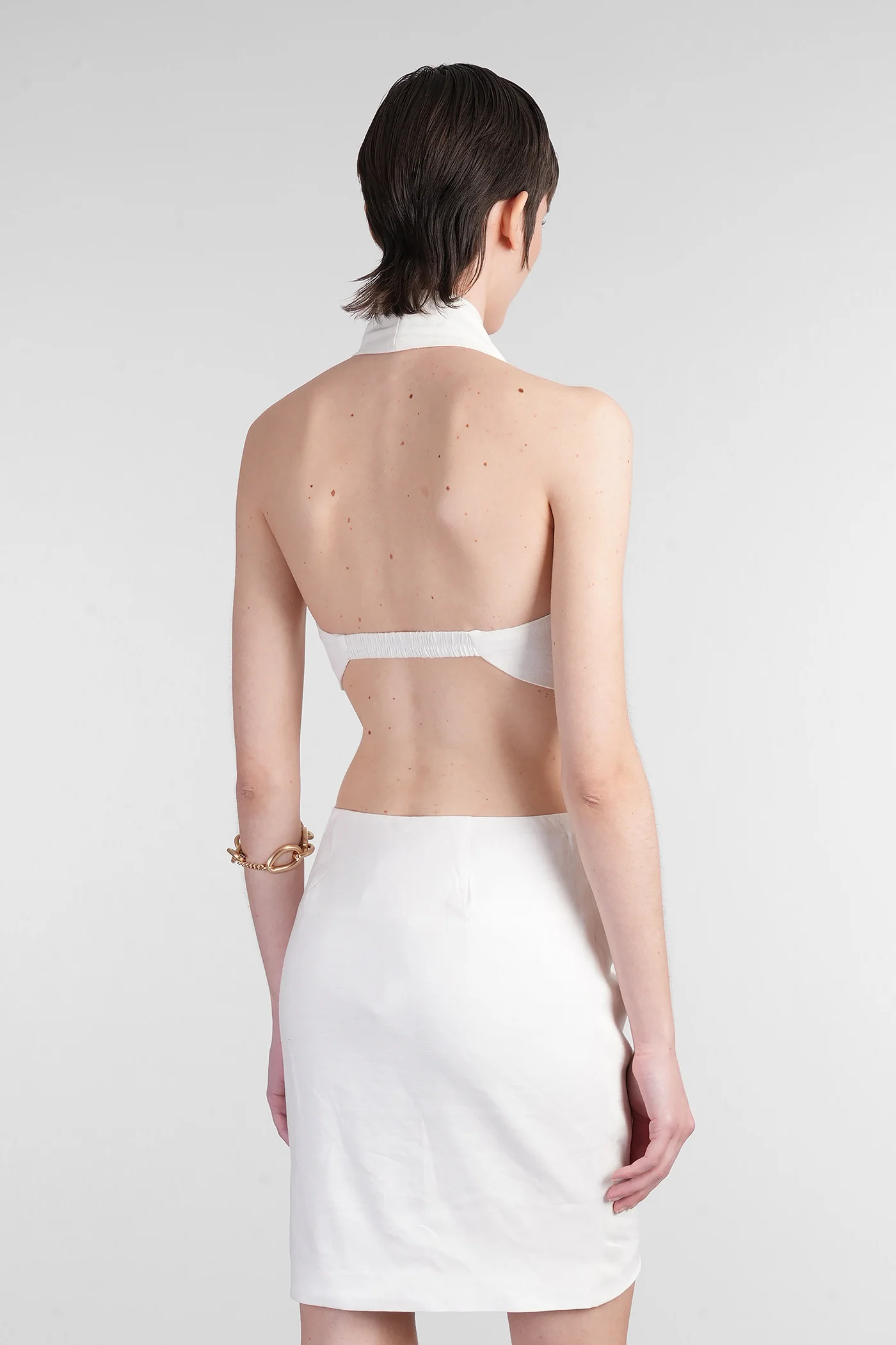 Diem Topwear in white linen - Image 3