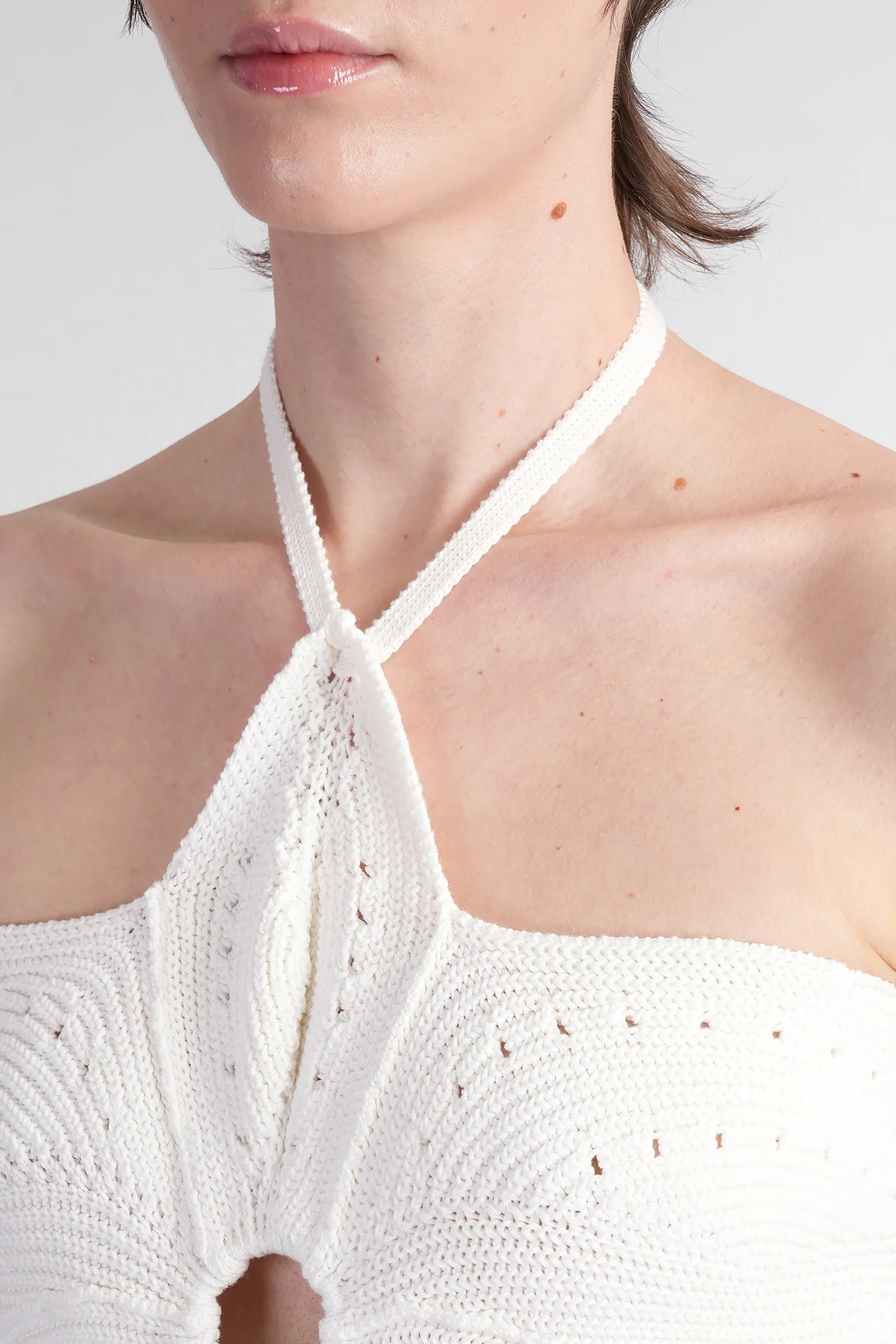Floreana Mini dress in white cotton - Image 5