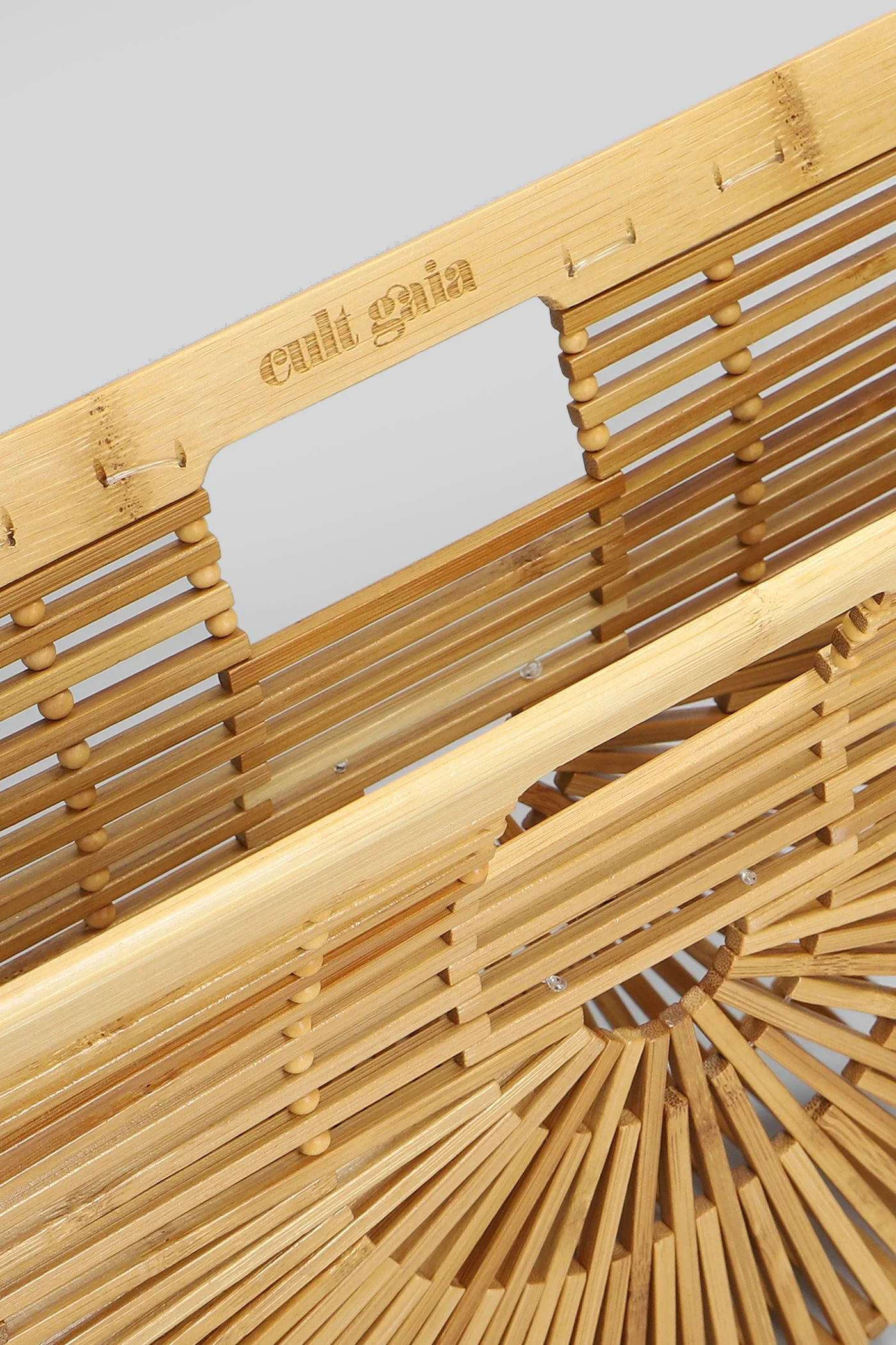Gaias small Clutch in beige Bamboo - Image 4
