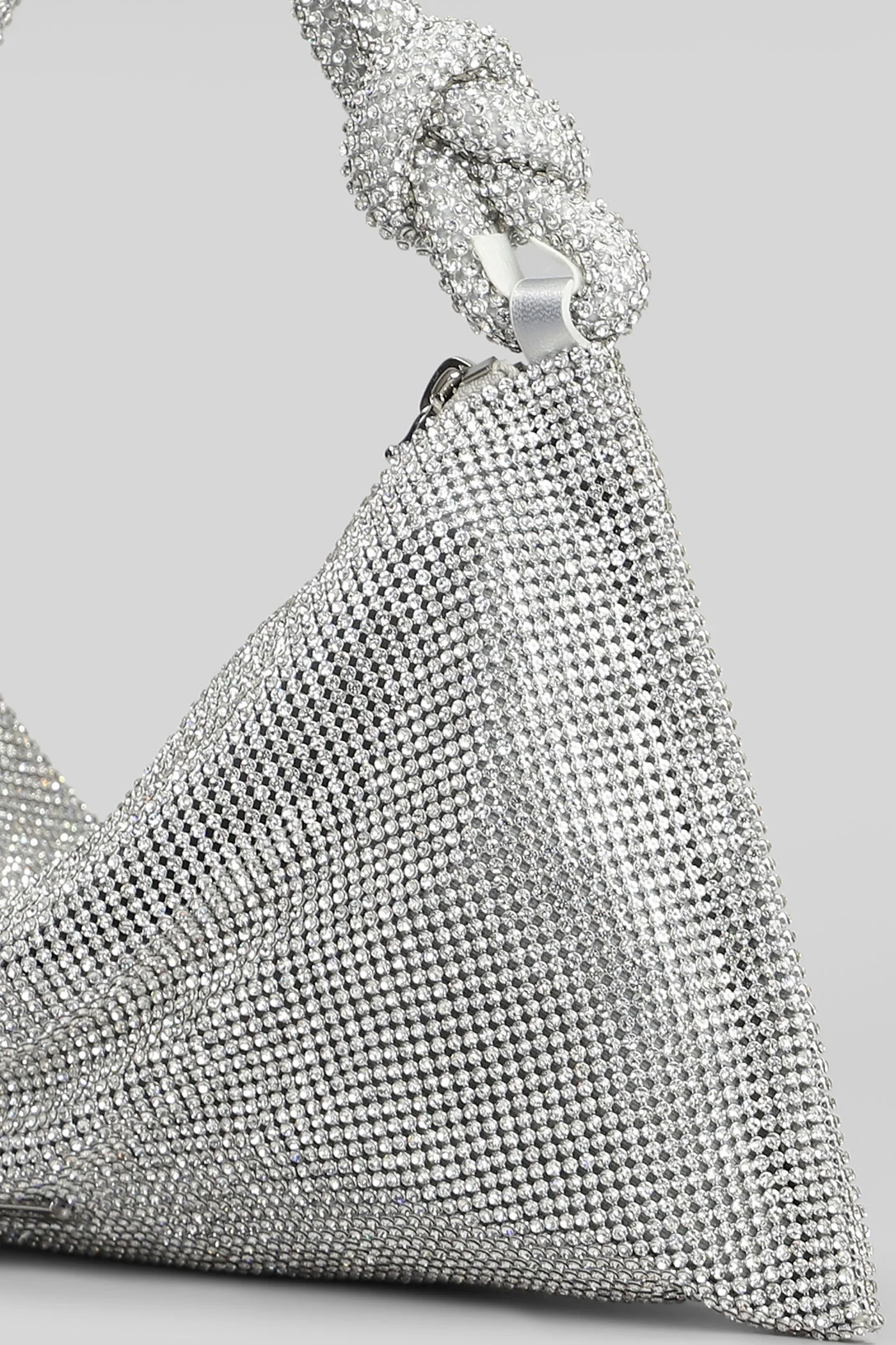 Hera nano Shoulder bag in silver PVC - Image 4