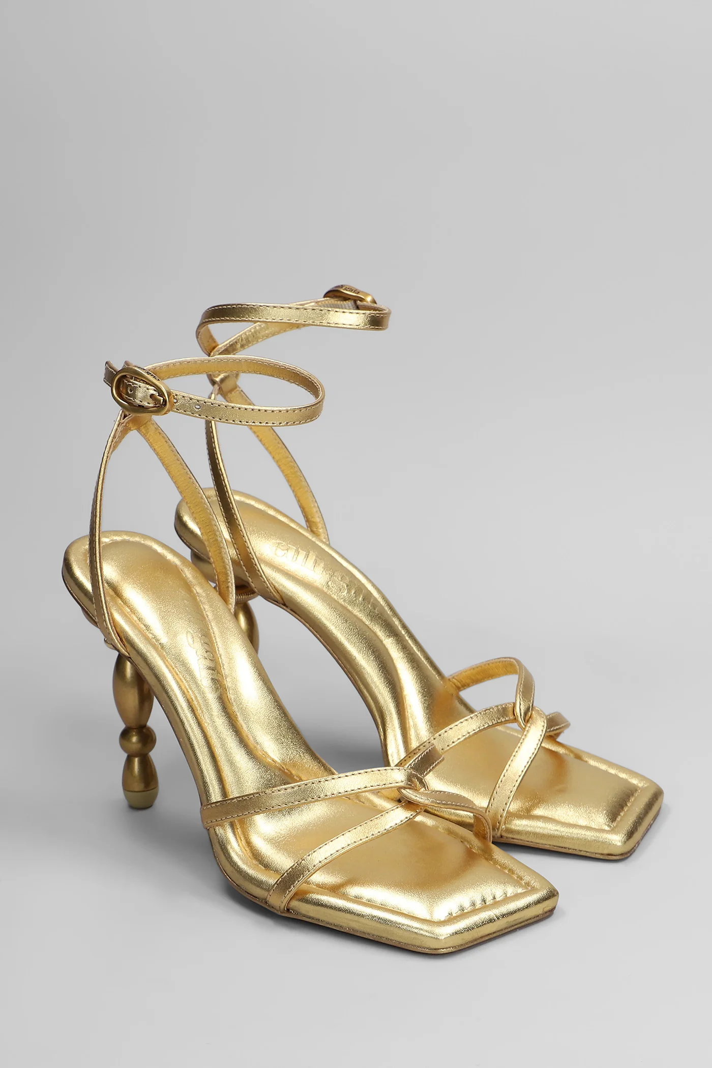 Maddie Sandals in gold leather - Image 2