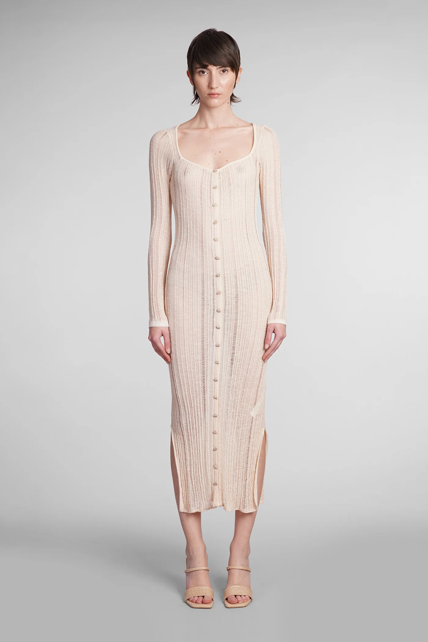 Mariella Dress woman  in beige viscose