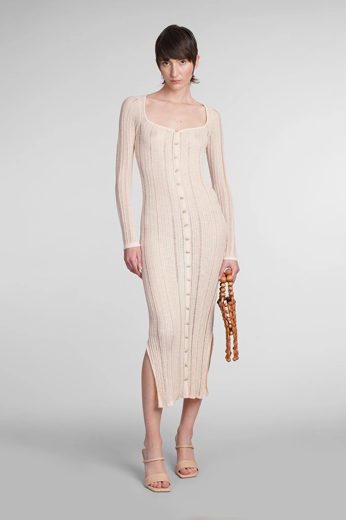 Mariella Dress woman  in beige viscose - Image 2